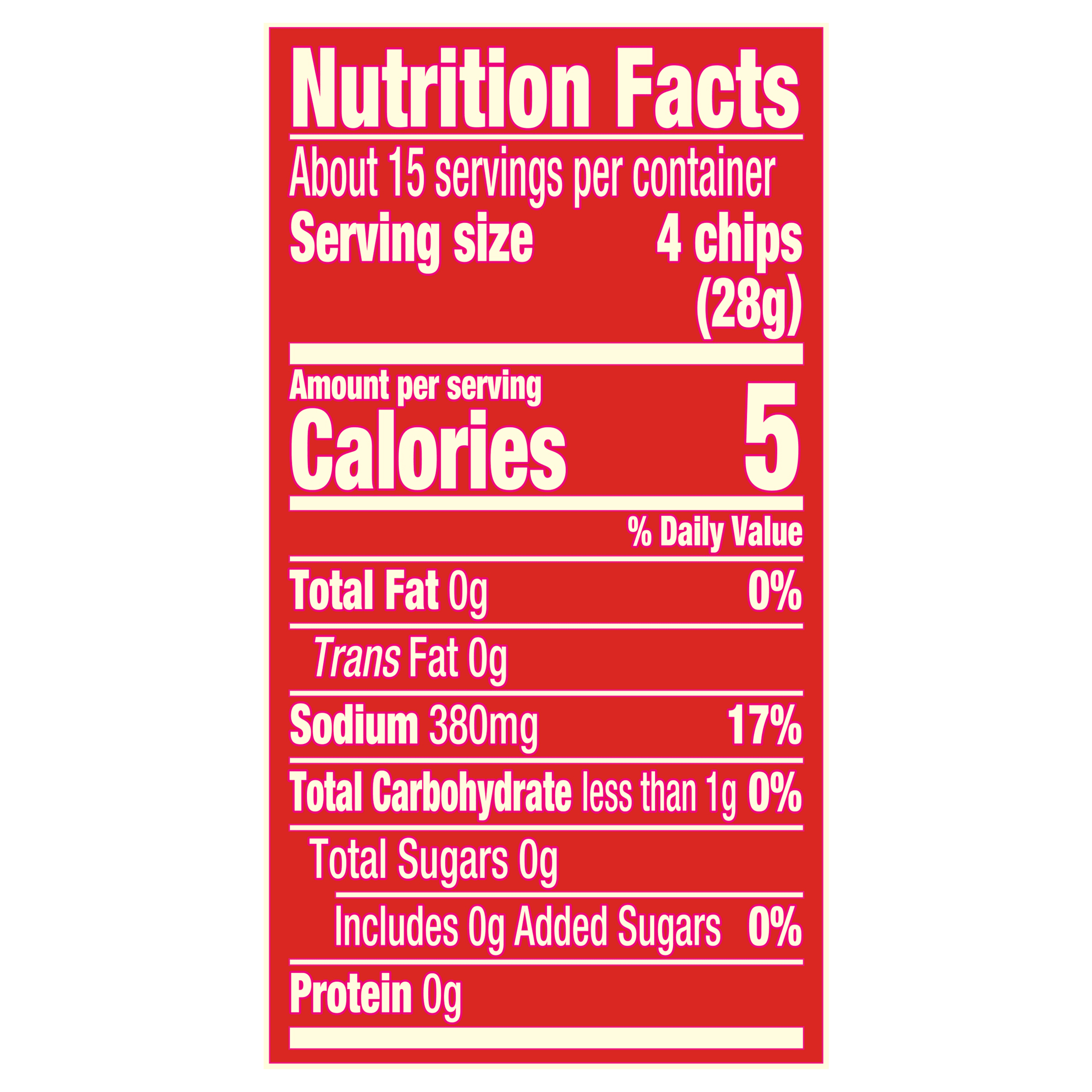 Nutrition info for this product.