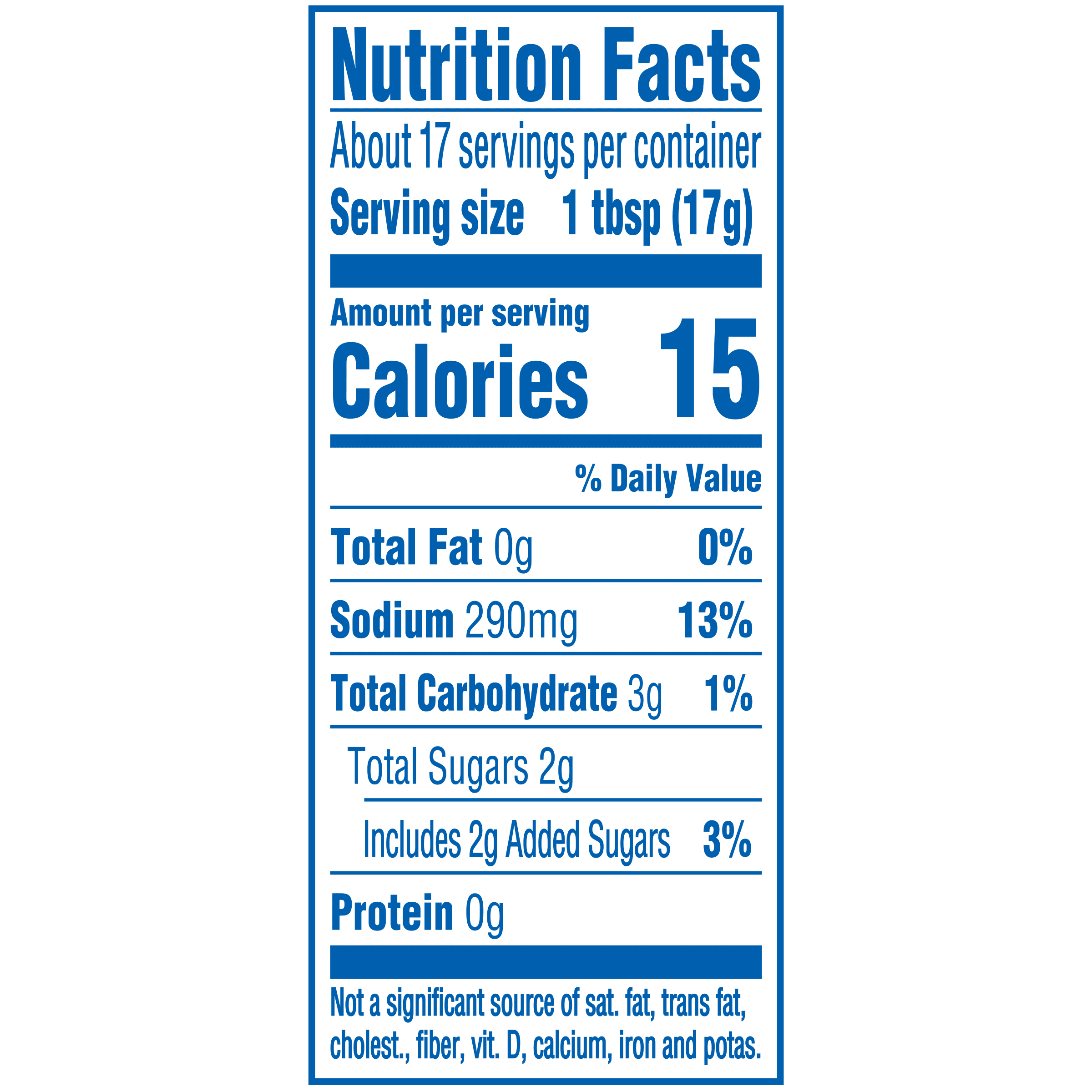 Nutrition info for this product.