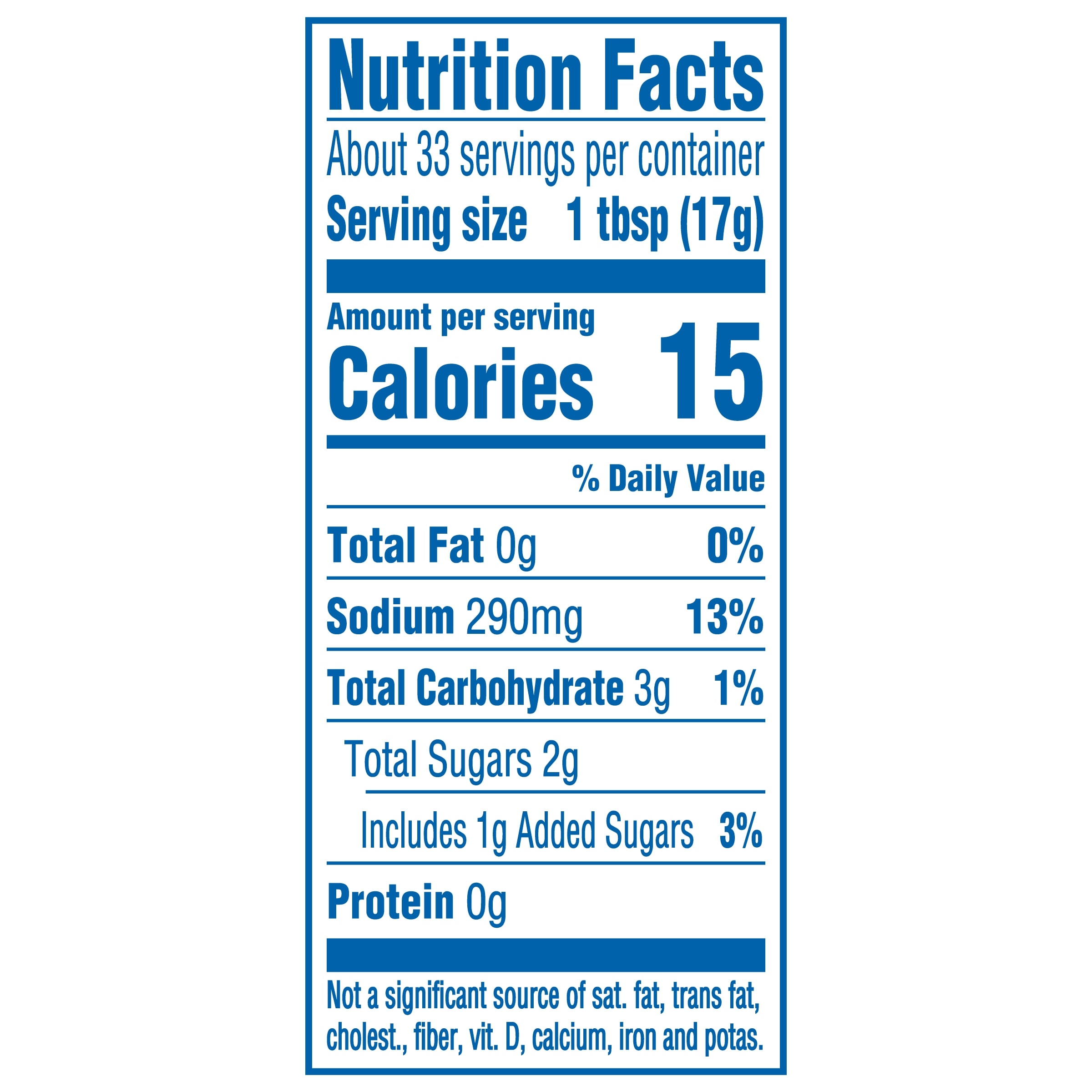 Nutrition info for this product.