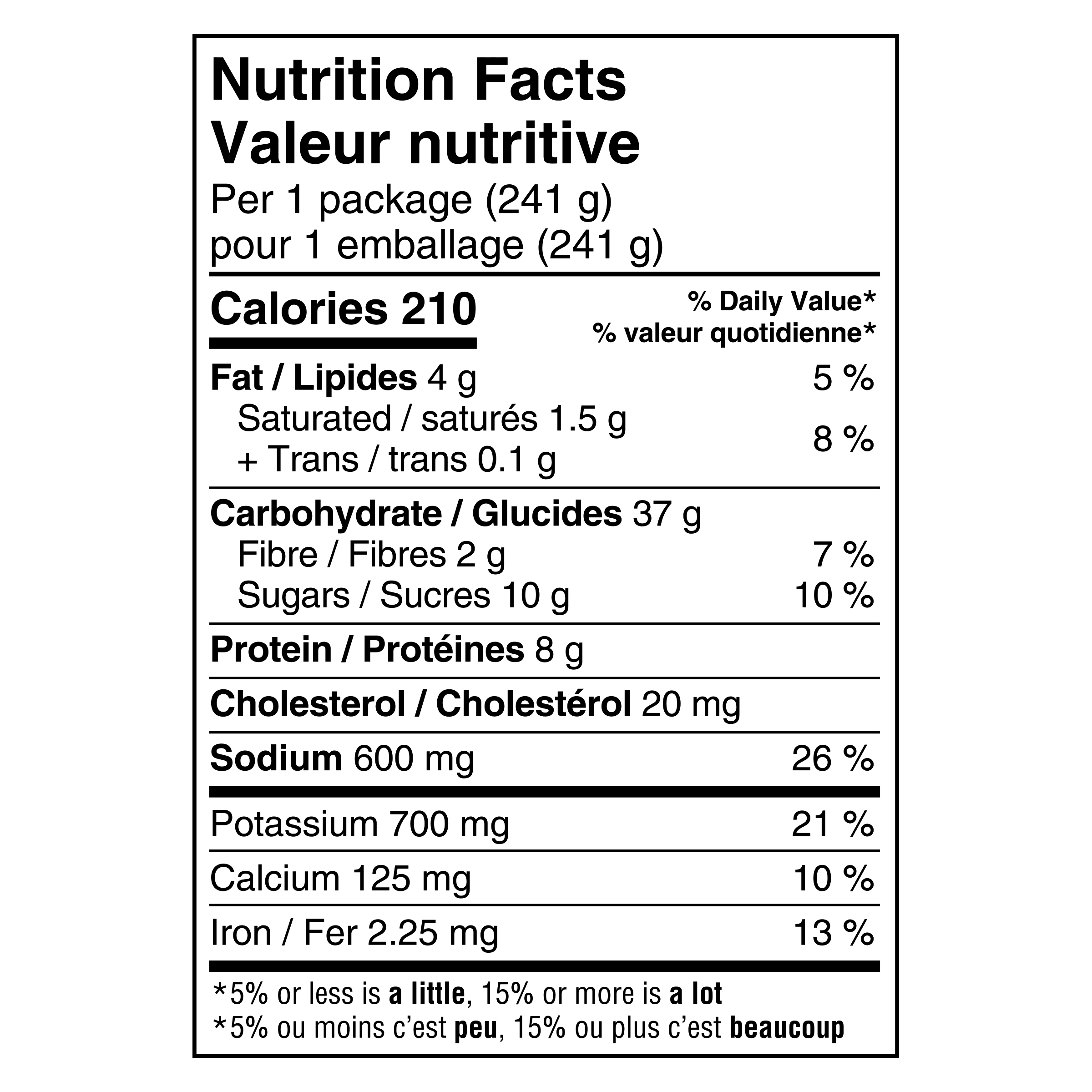 Nutrition info for this product.
