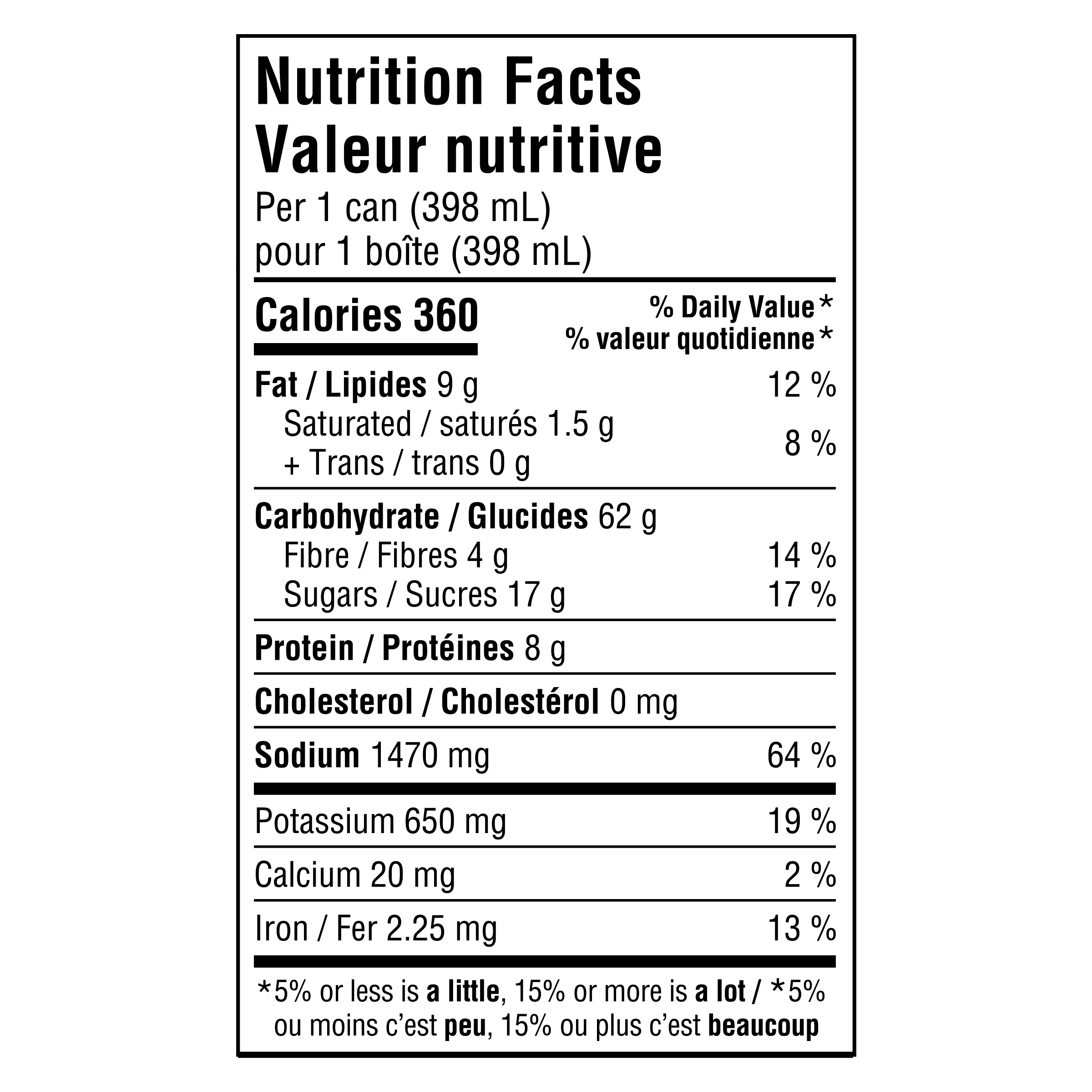 Nutrition info for this product.