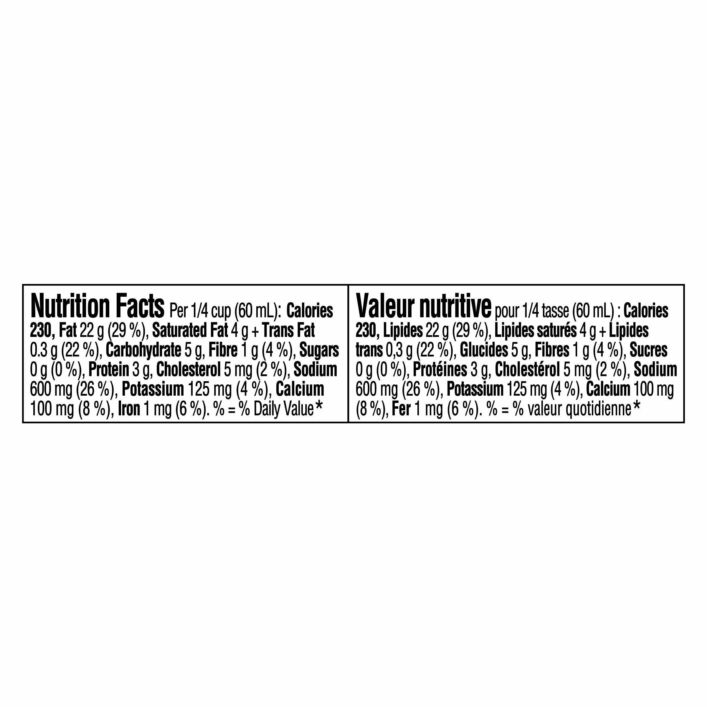 Nutrition info for this product.