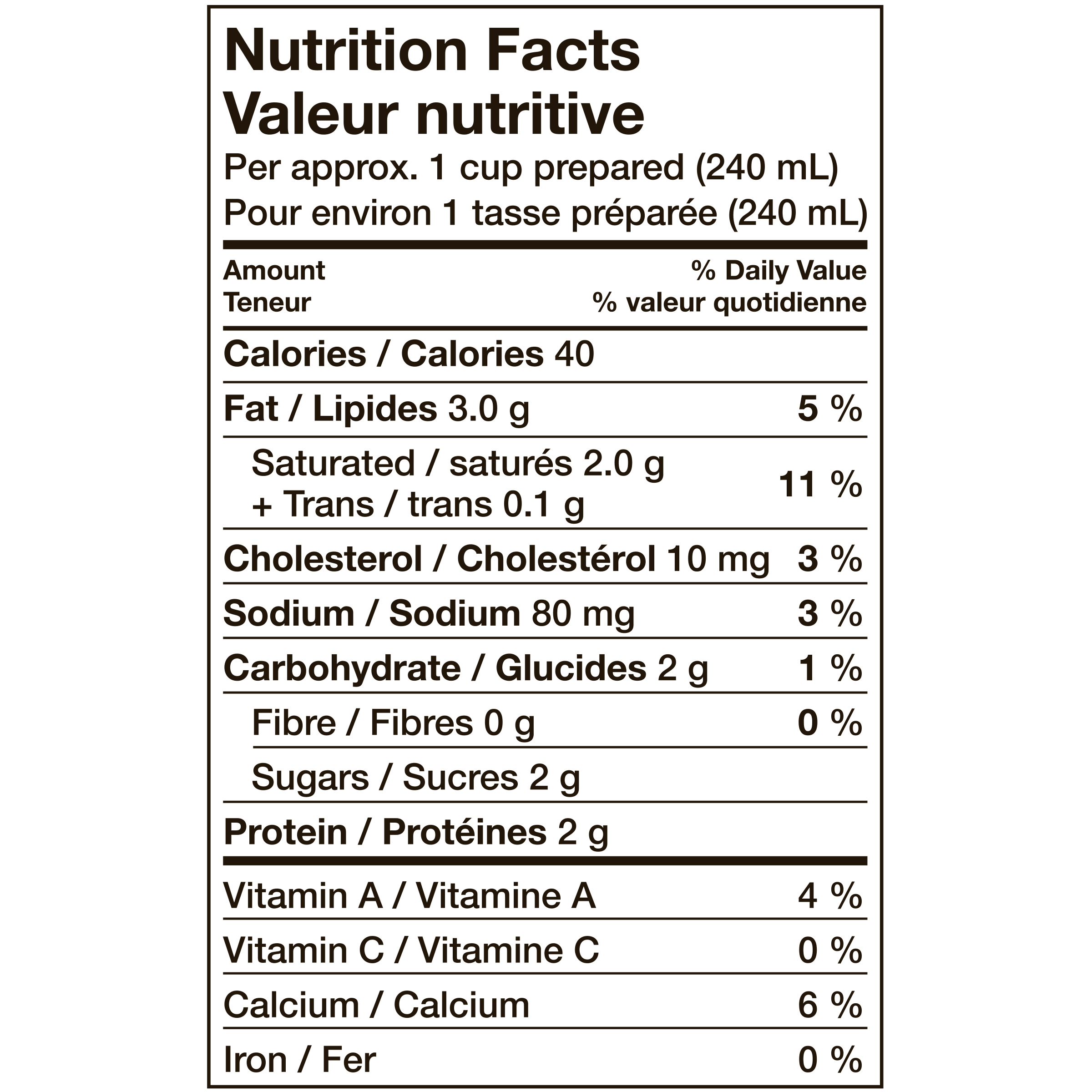 Nutrition info for this product.
