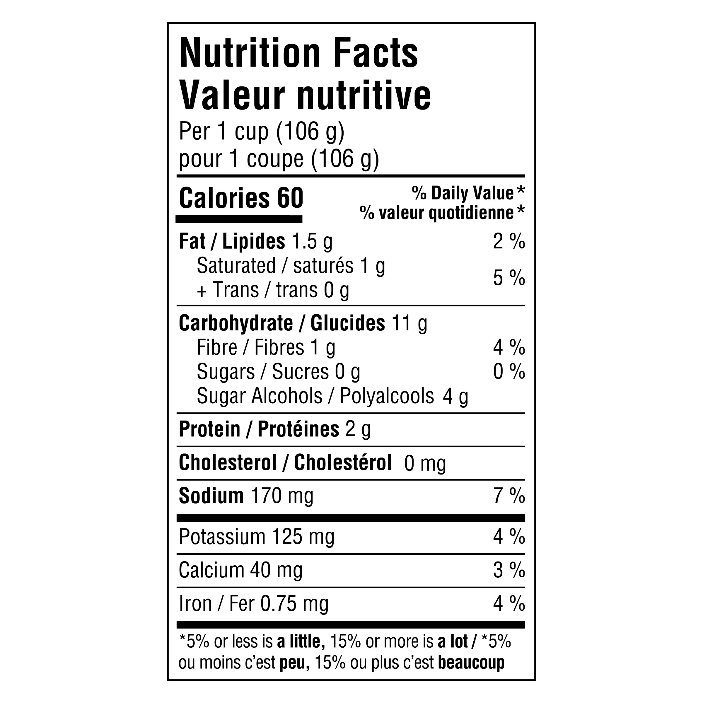 Nutrition info for this product.