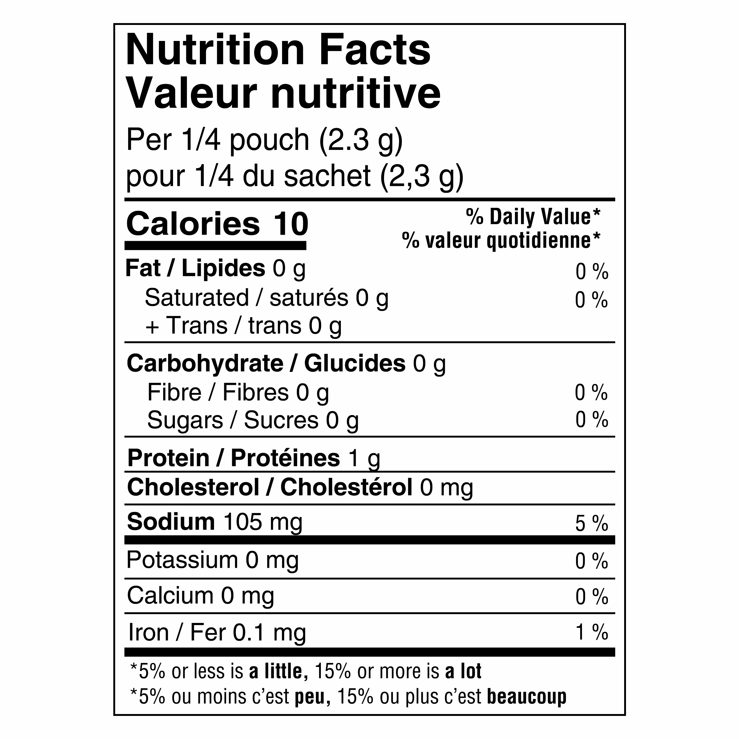 Nutrition info for this product.