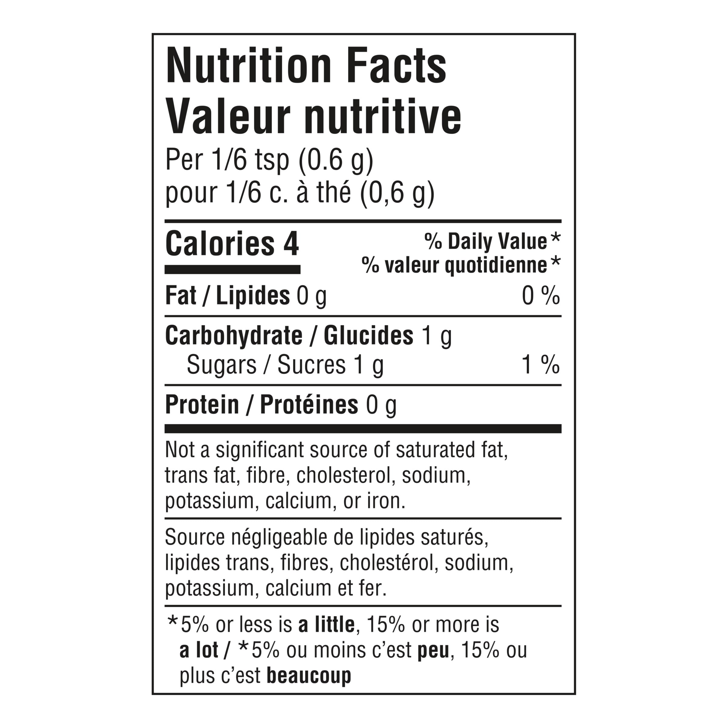 Nutrition info for this product.