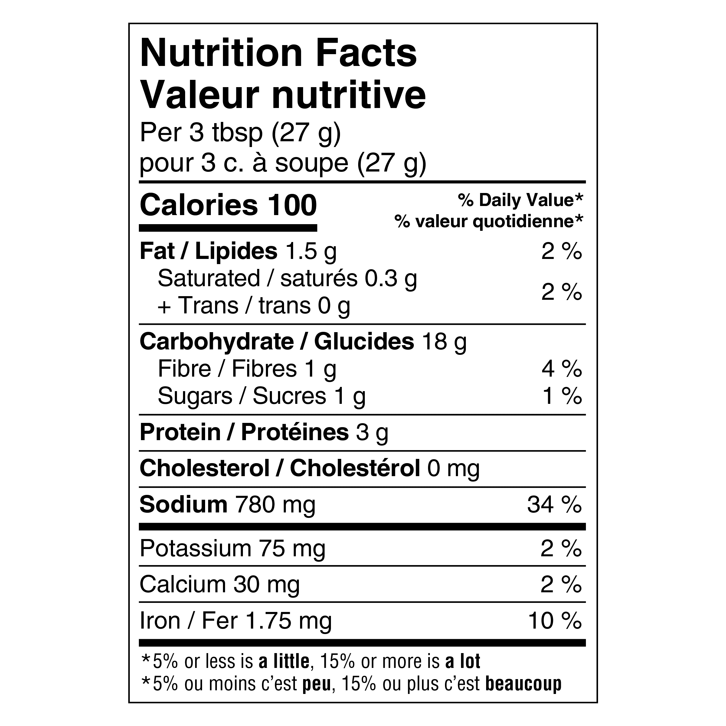 Nutrition info for this product.