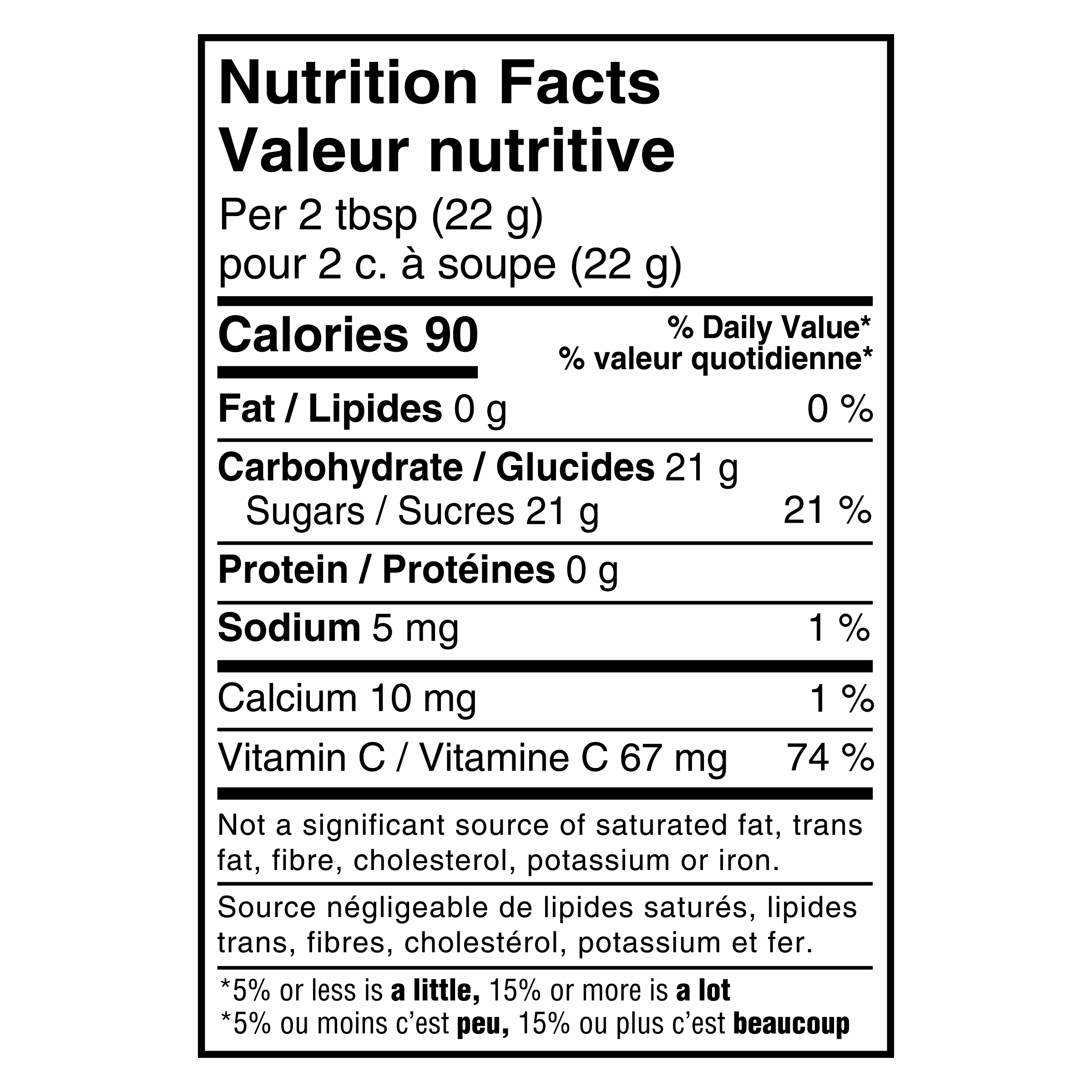 Nutrition info for this product.