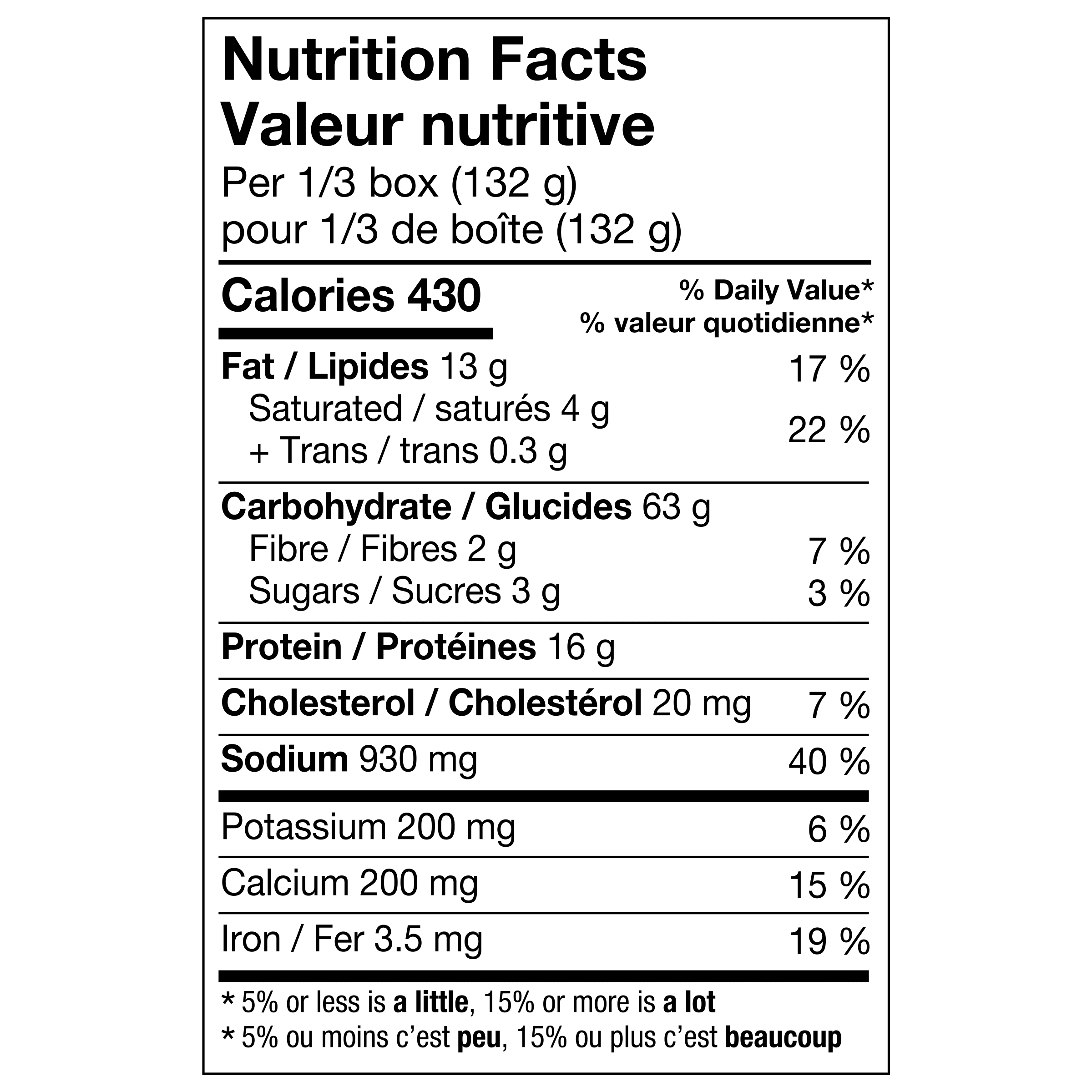 Nutrition info for this product.