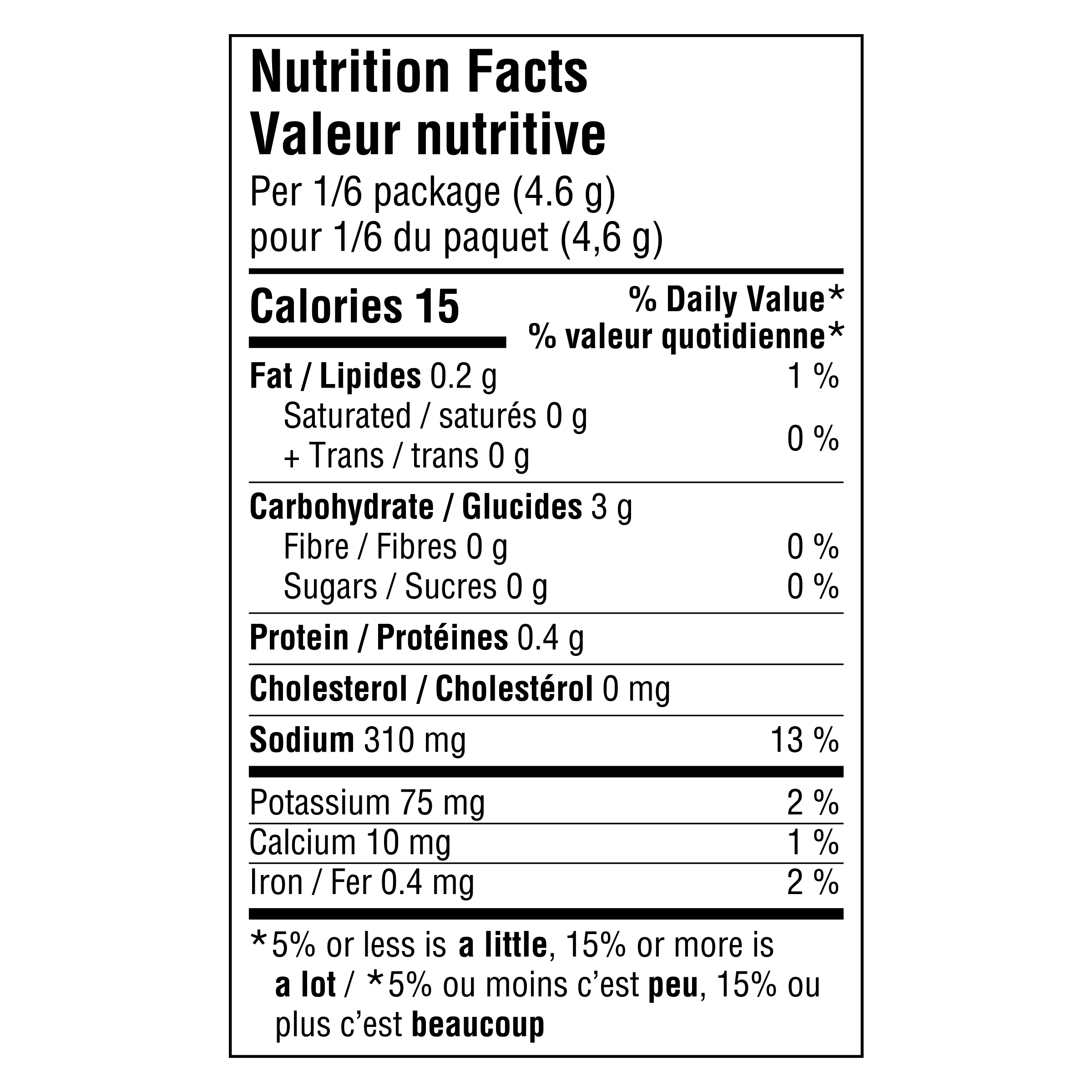 Nutrition info for this product.