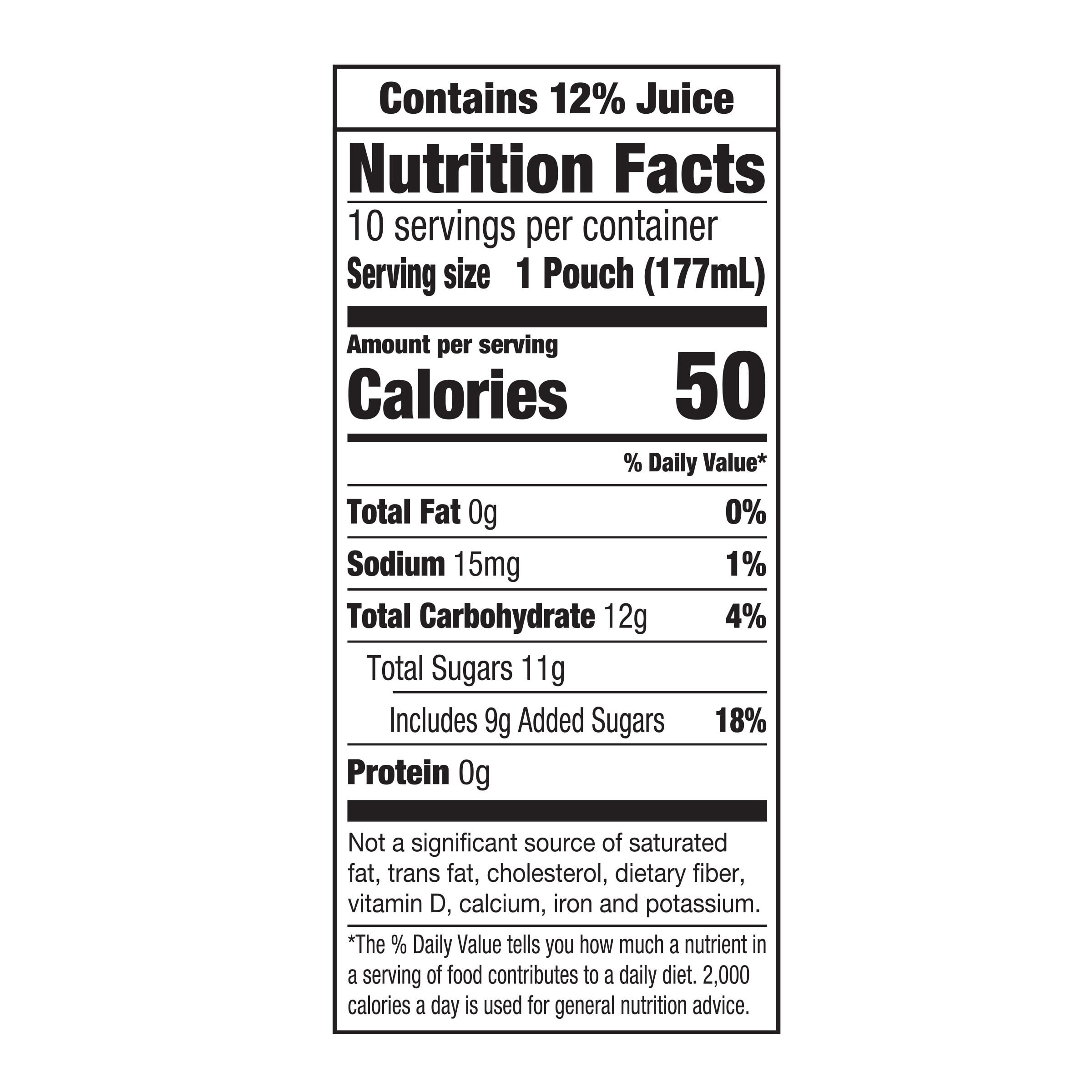 Nutrition info for this product.