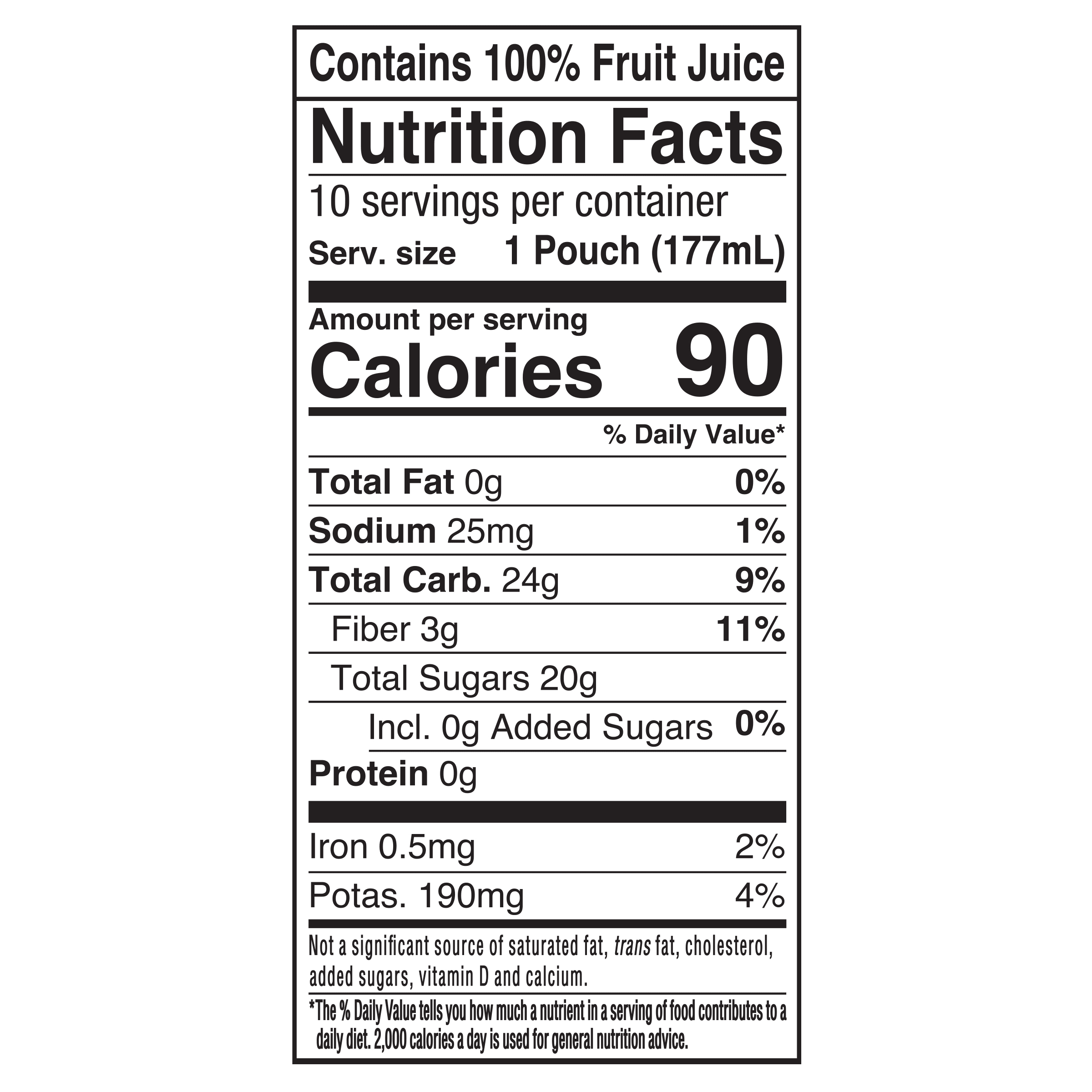 Nutrition info for this product.