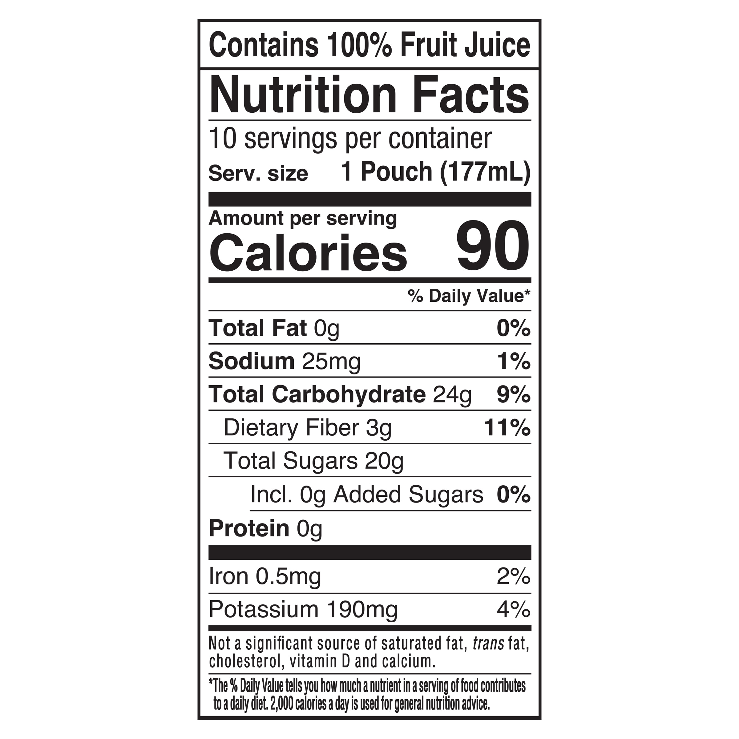 Nutrition info for this product.