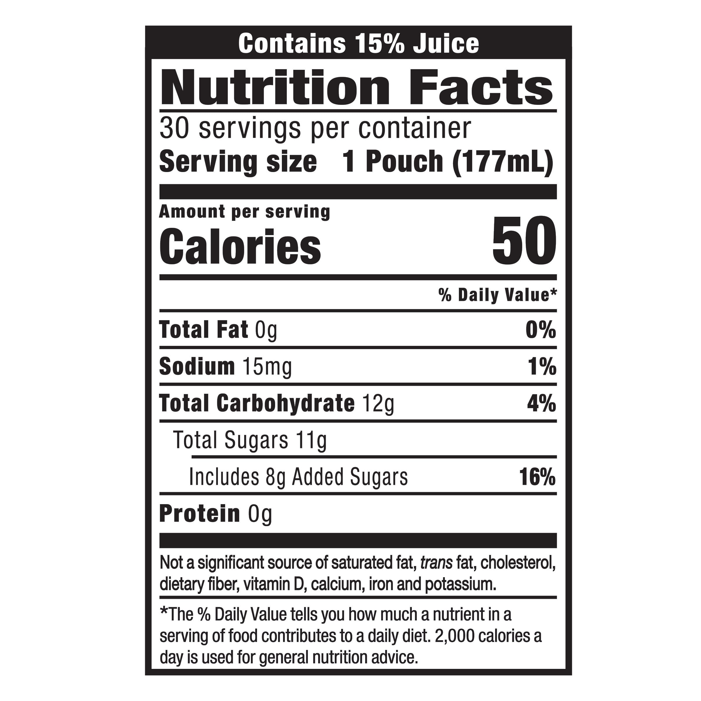 Nutrition info for this product.