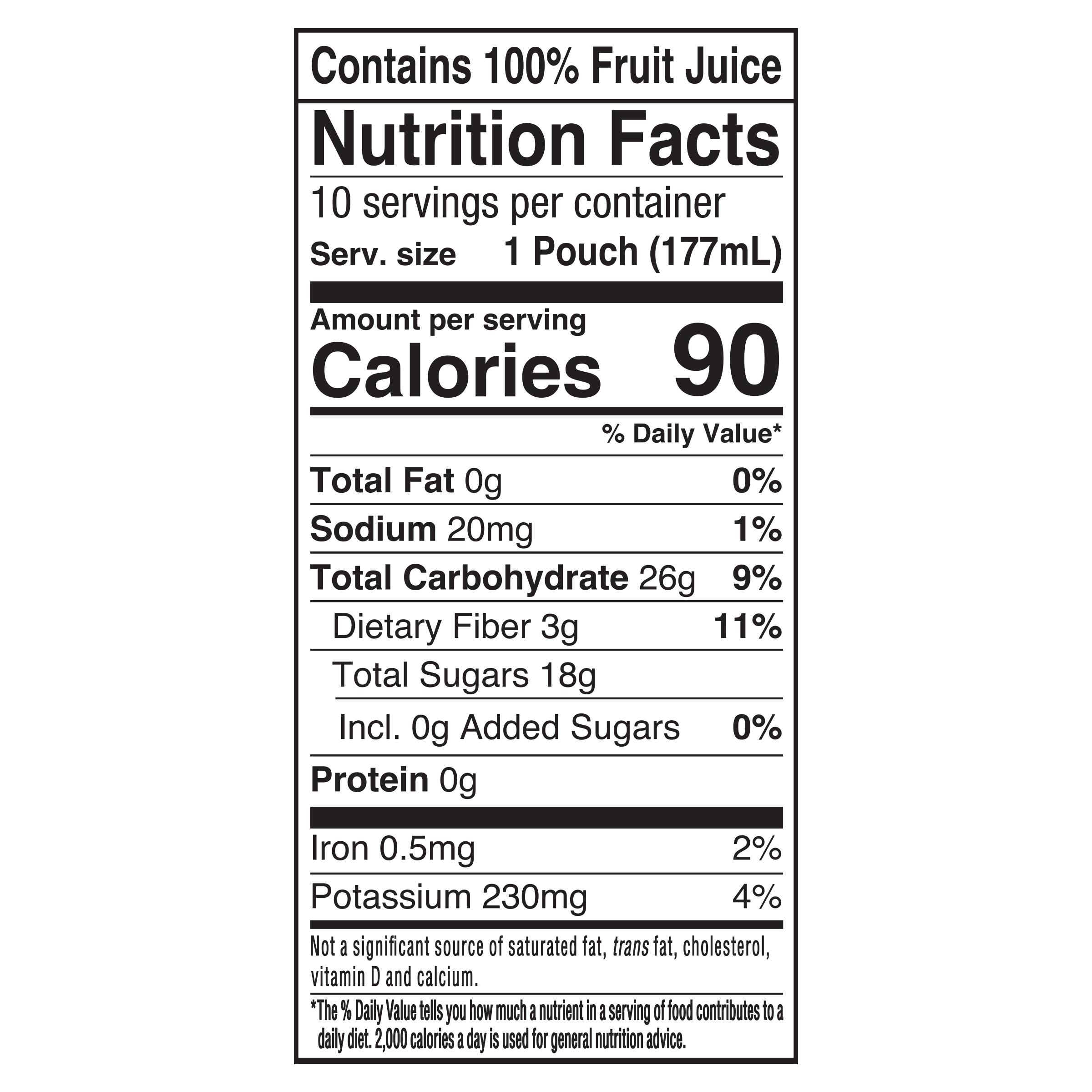 Nutrition info for this product.