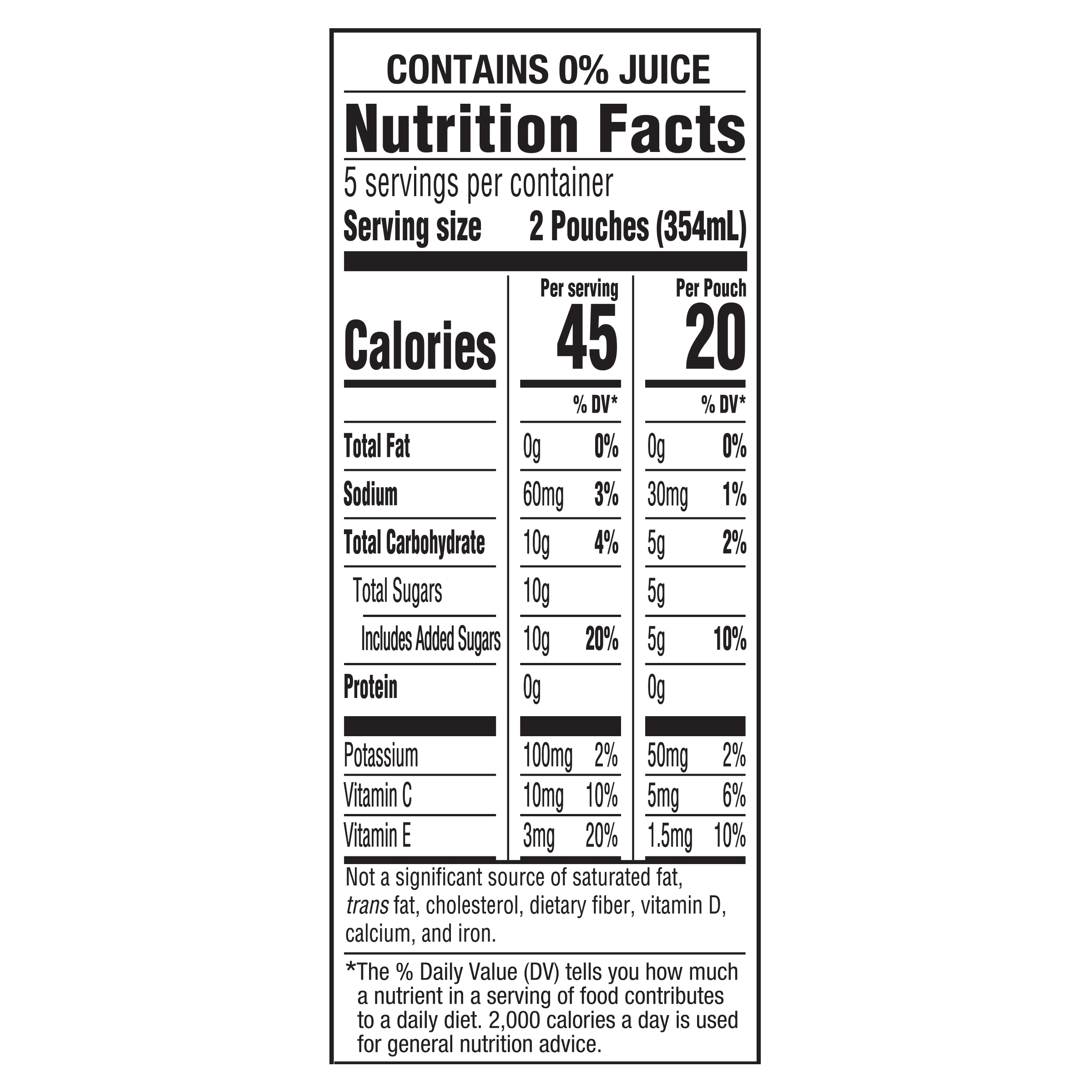 Nutrition info for this product.