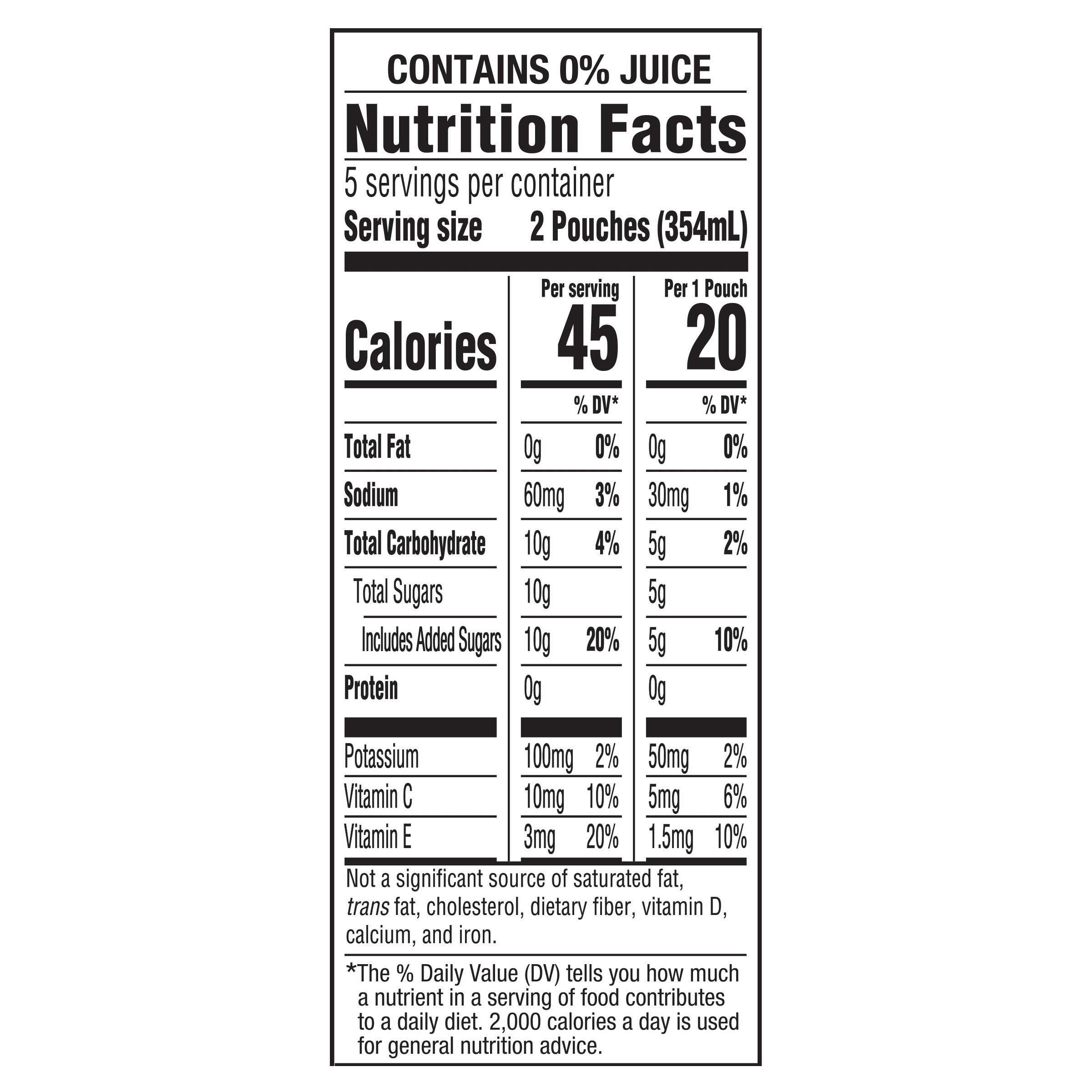 Nutrition info for this product.