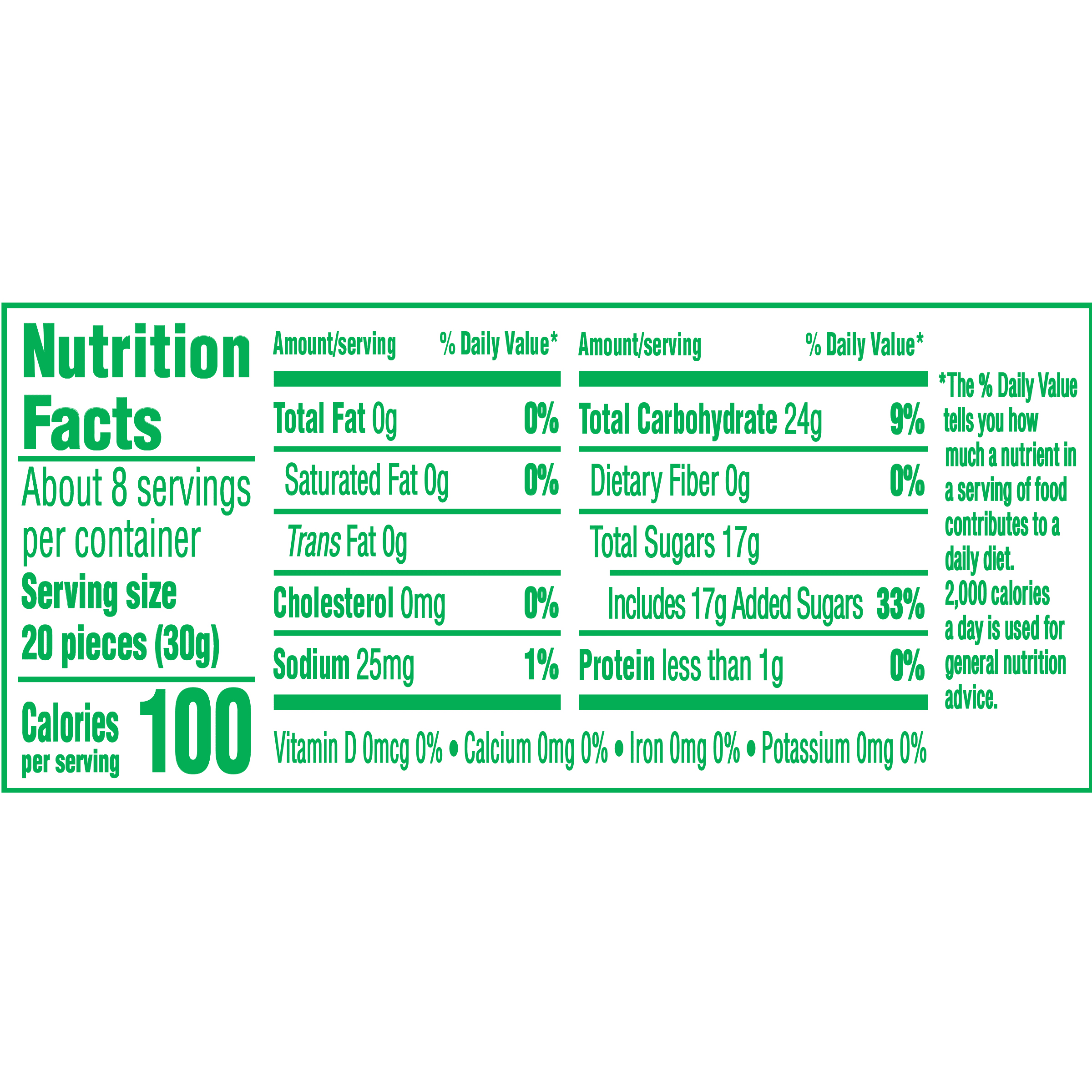 Nutrition info for this product.