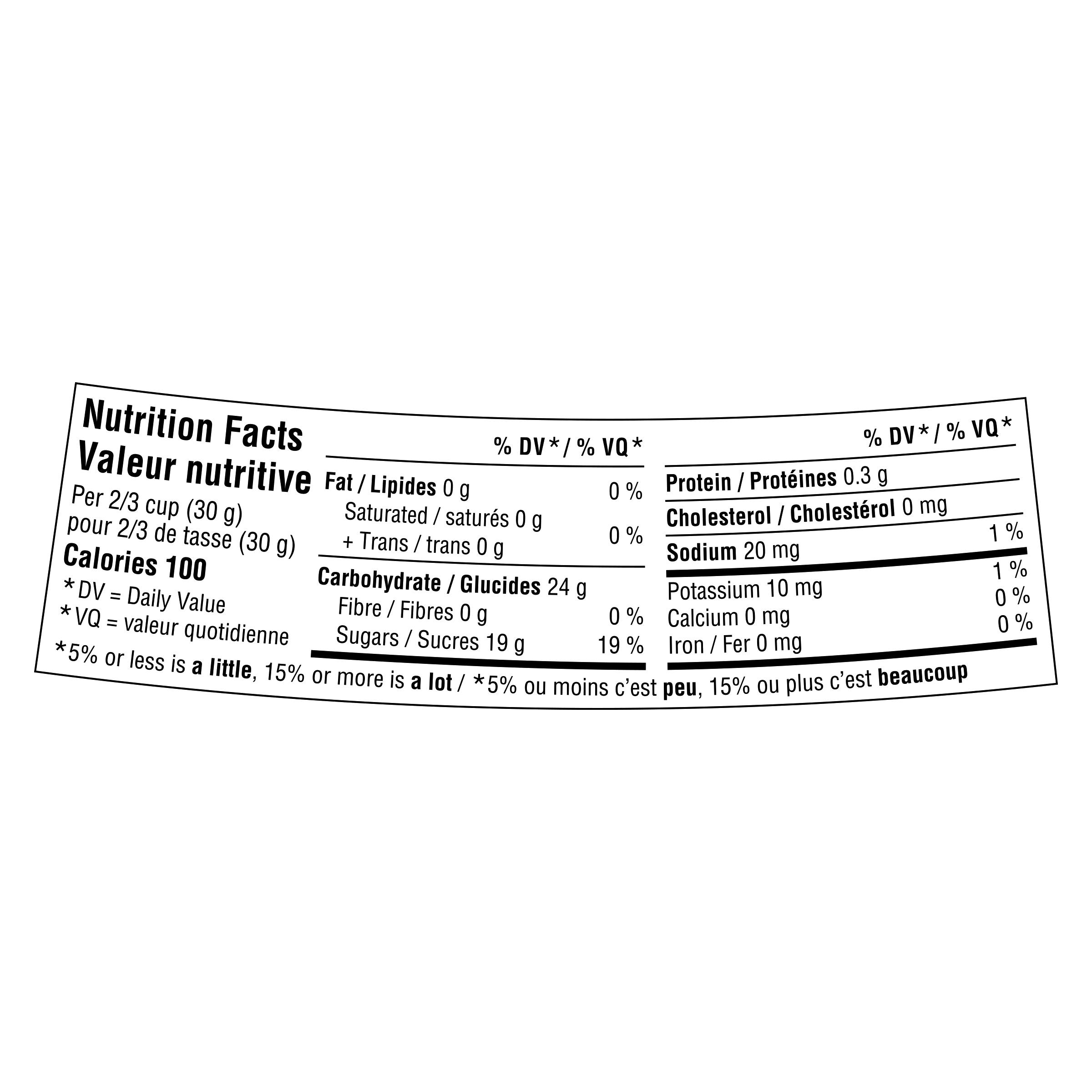 Nutrition info for this product.
