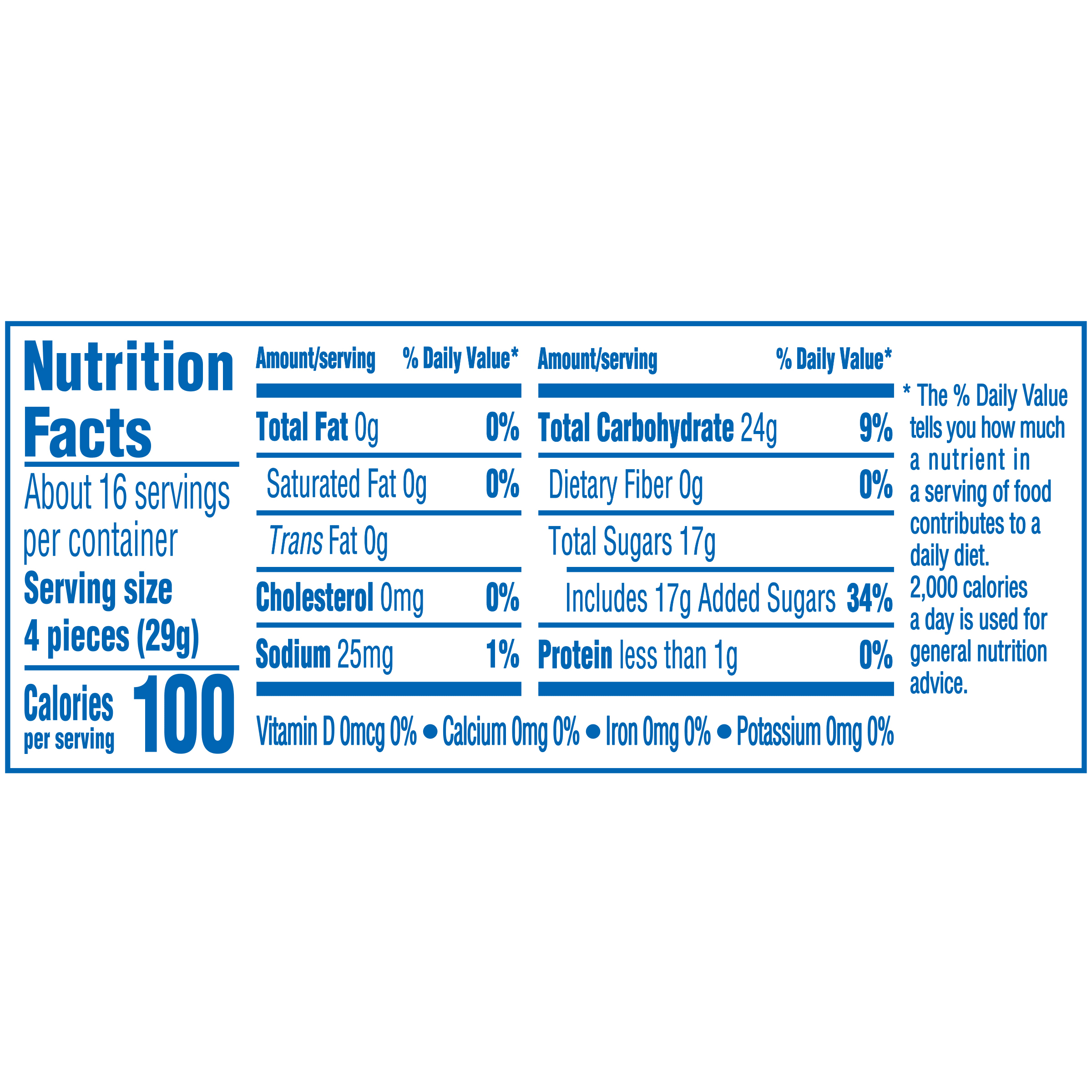 Nutrition info for this product.