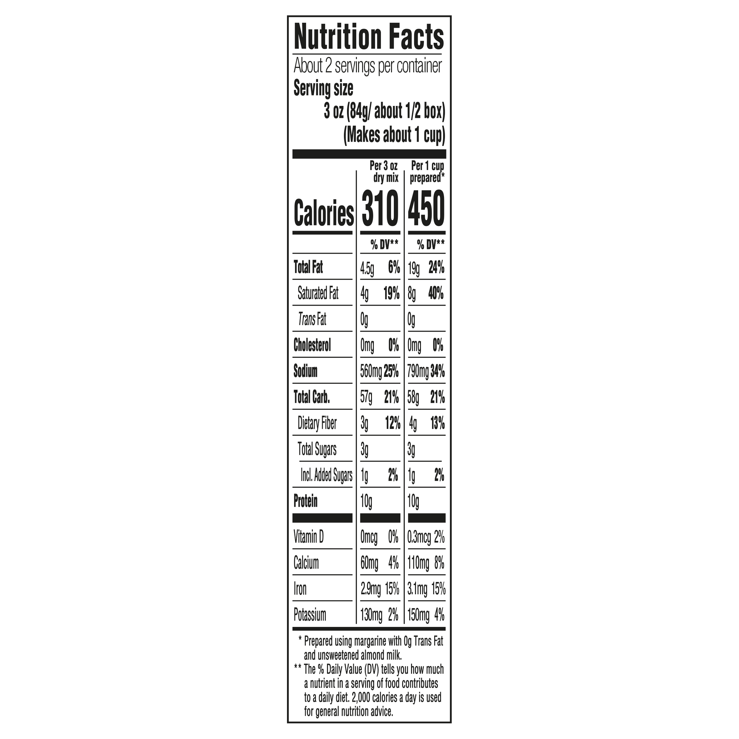 Nutrition info for this product.