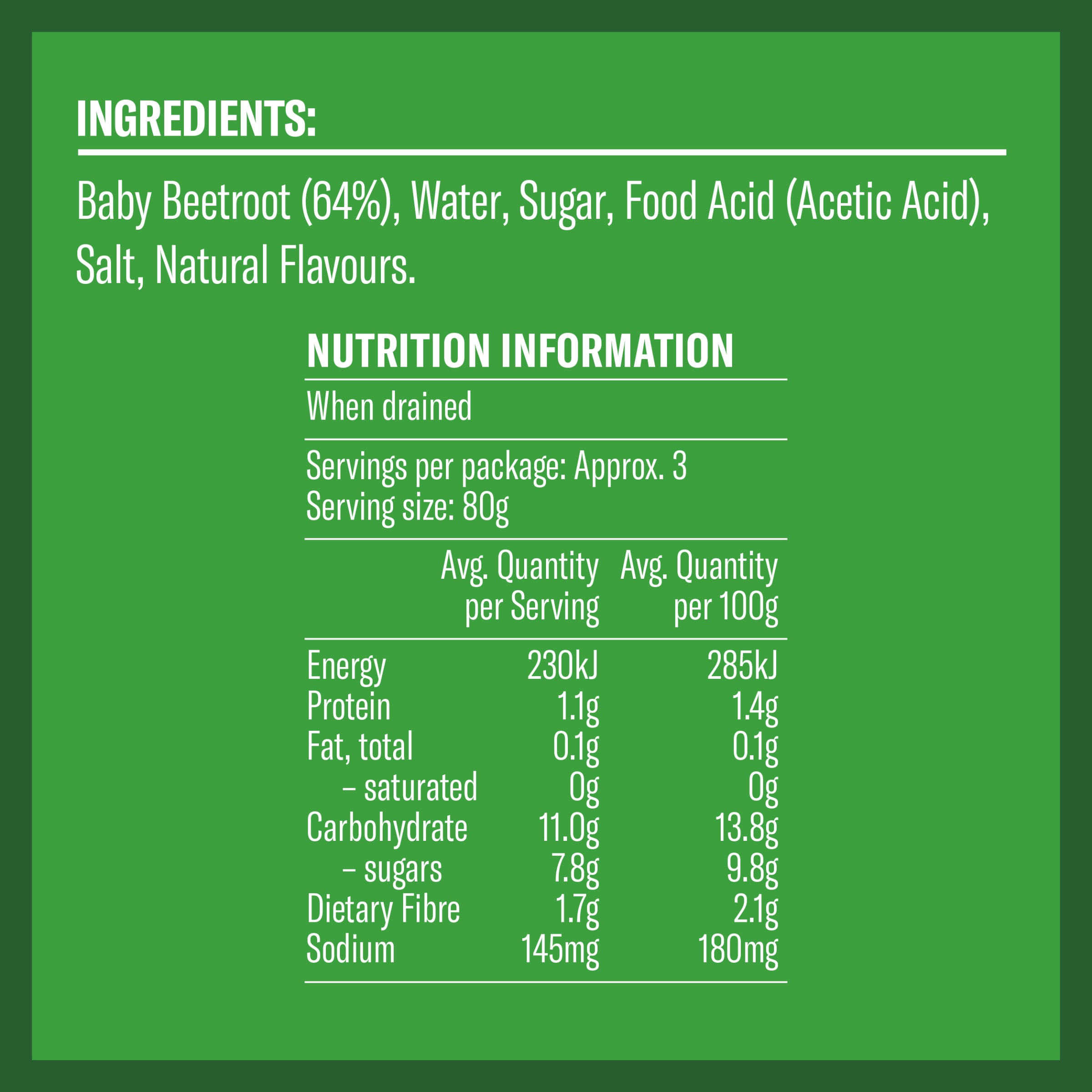 Nutrition info for this product.