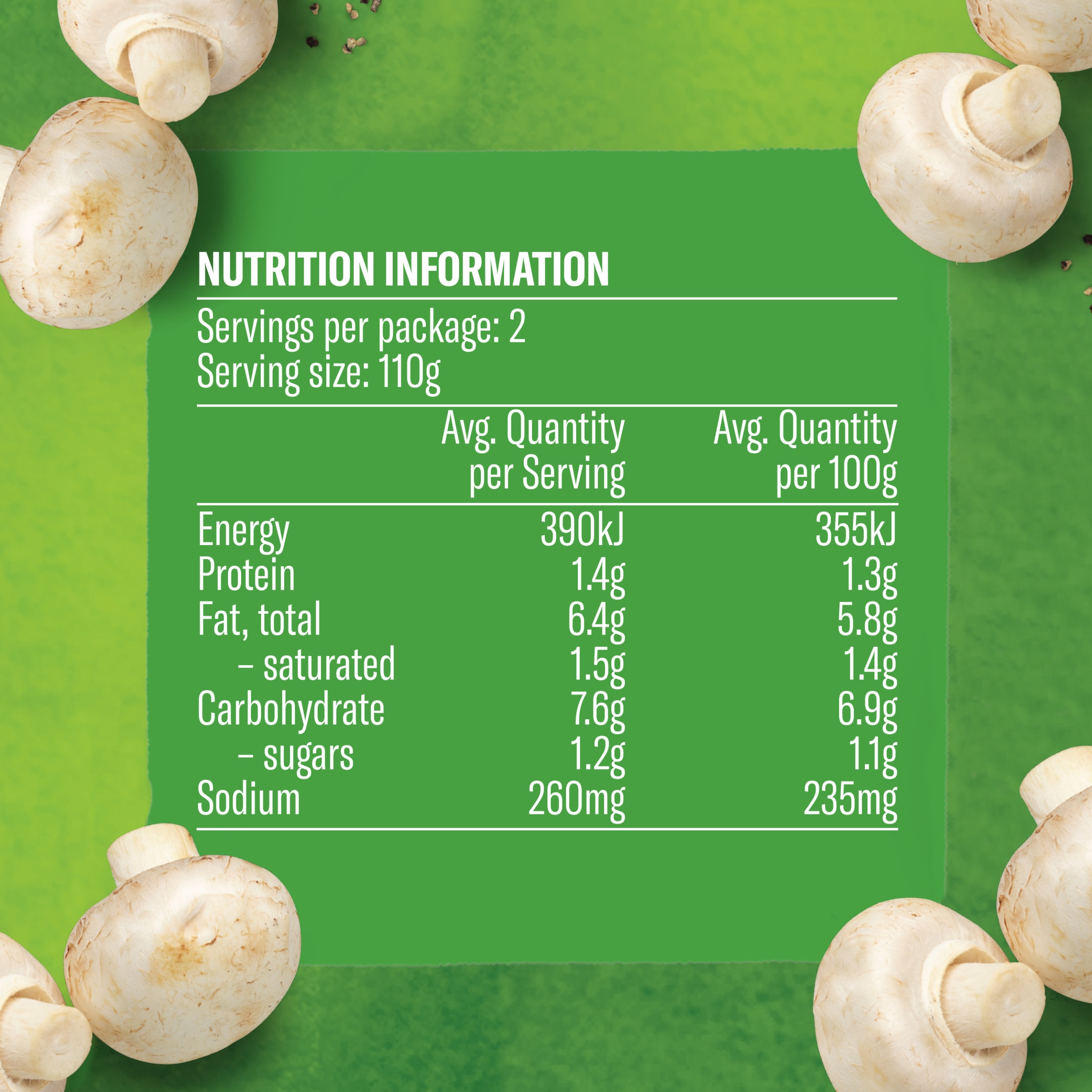 Nutrition info for this product.