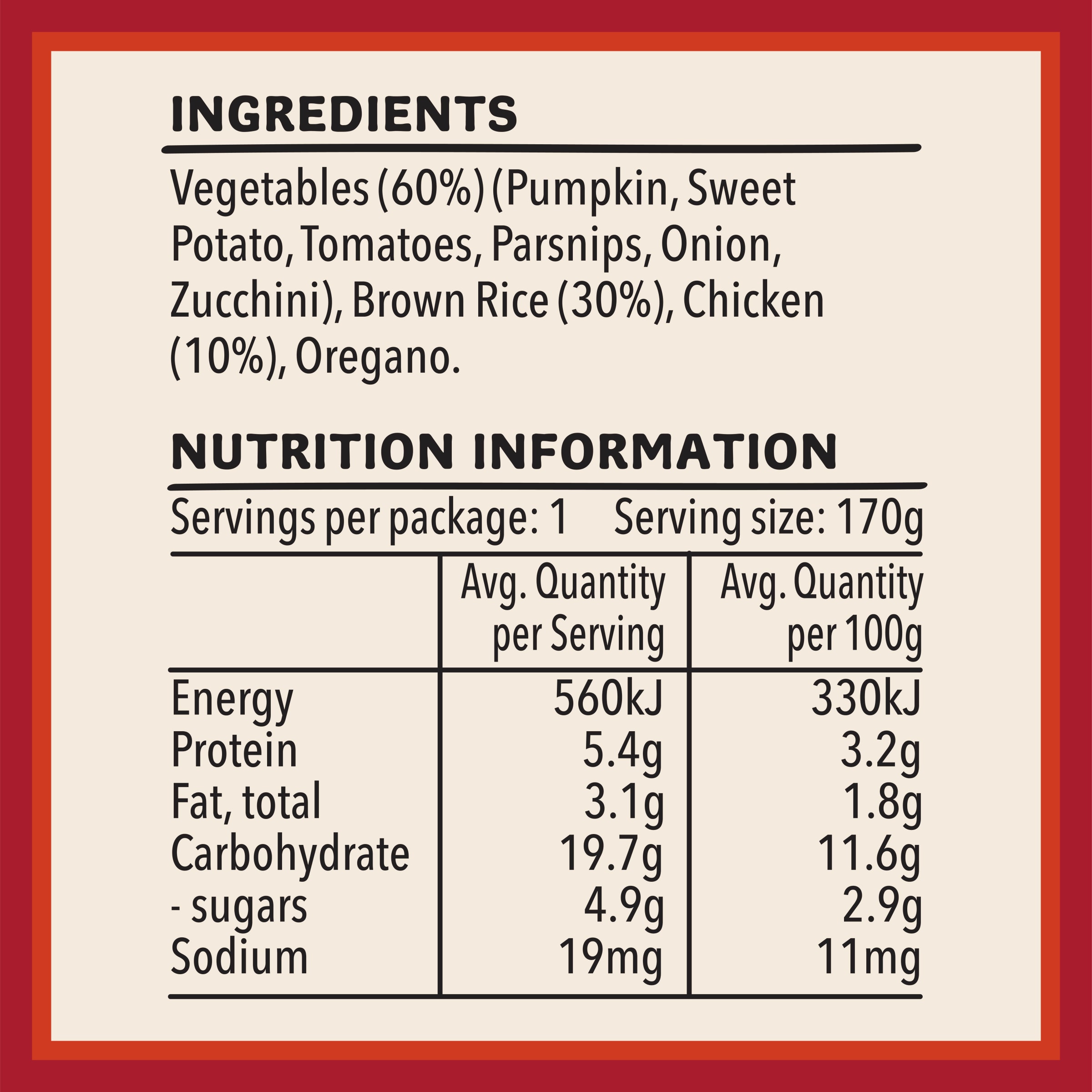 Nutrition info for this product.