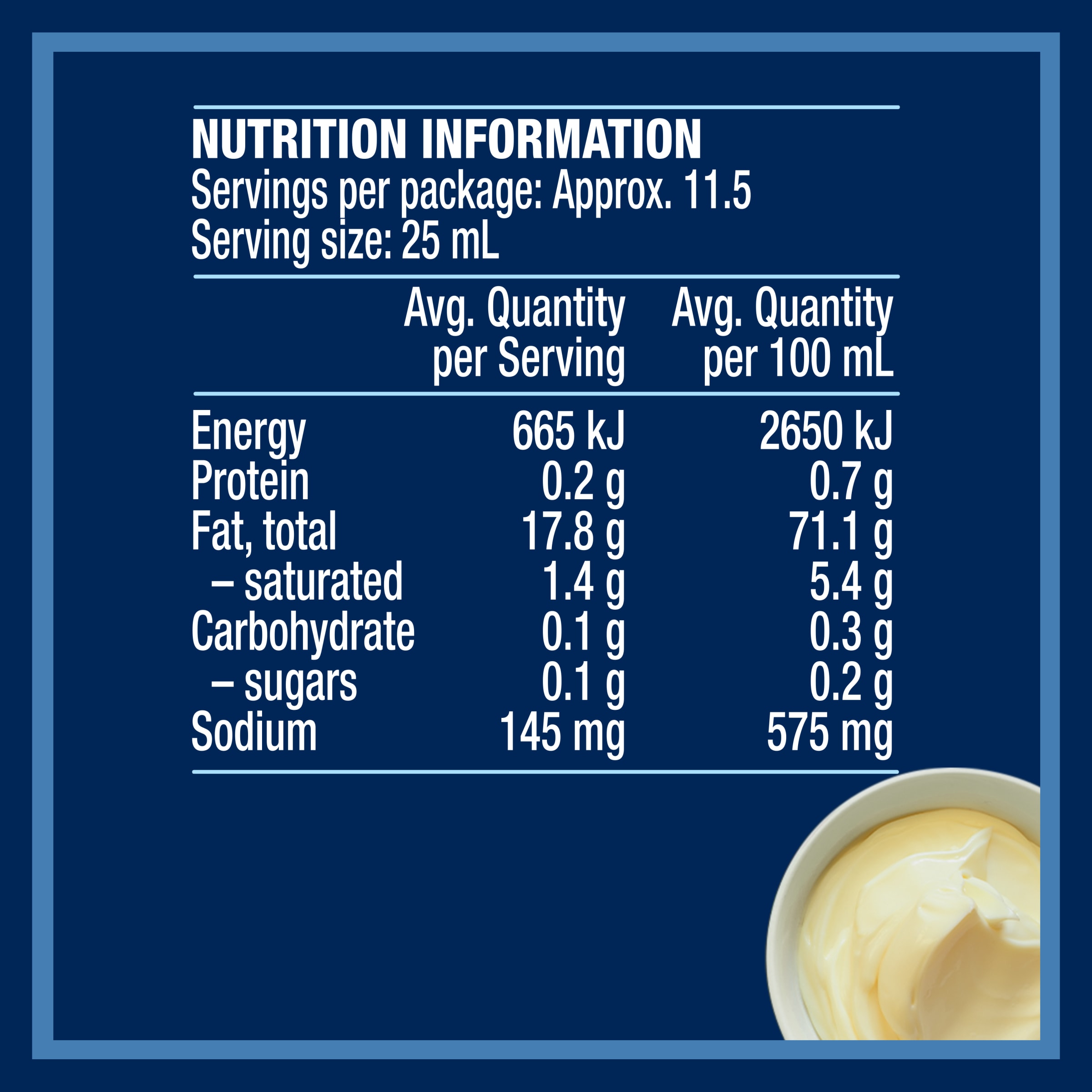 Nutrition info for this product.