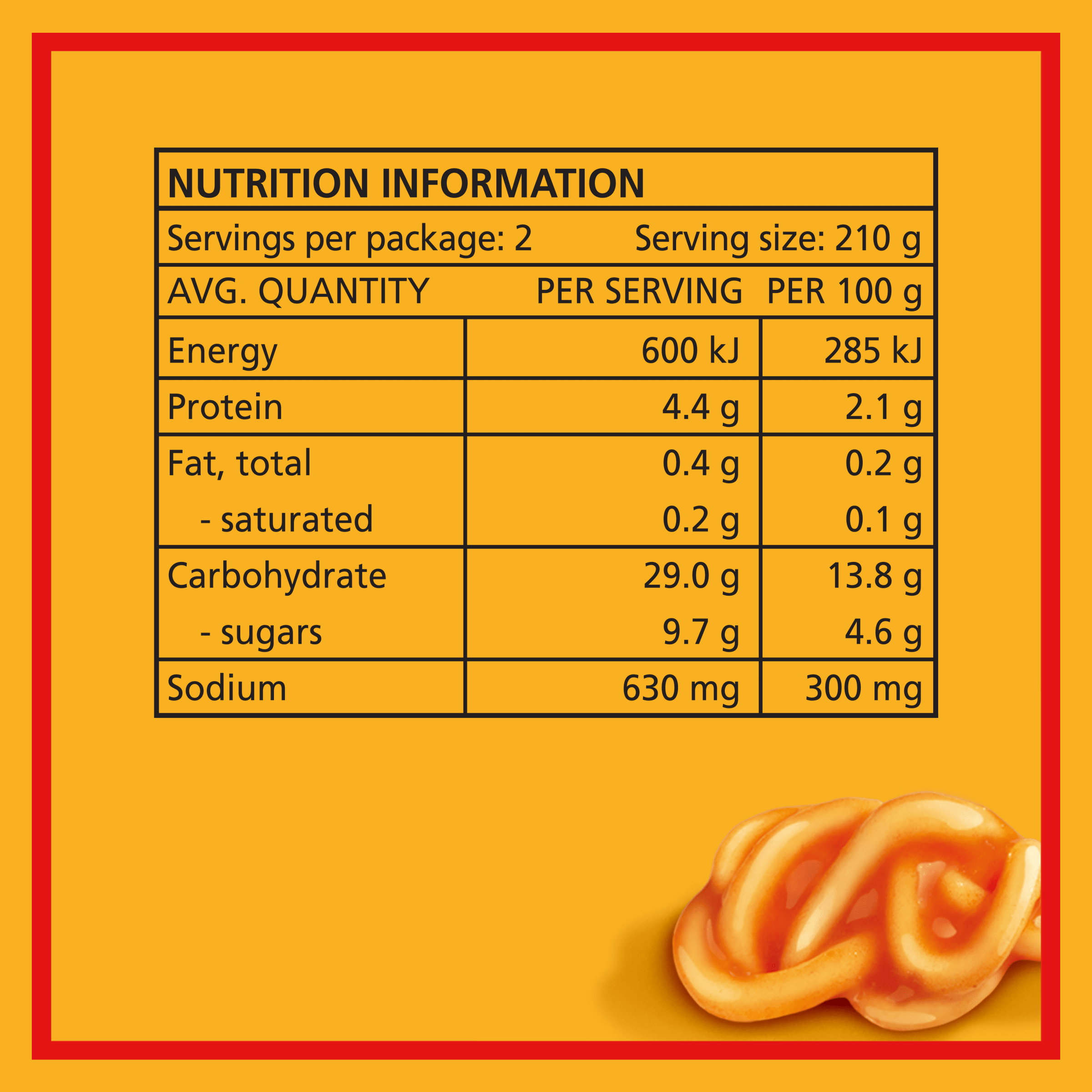 Nutrition info for this product.