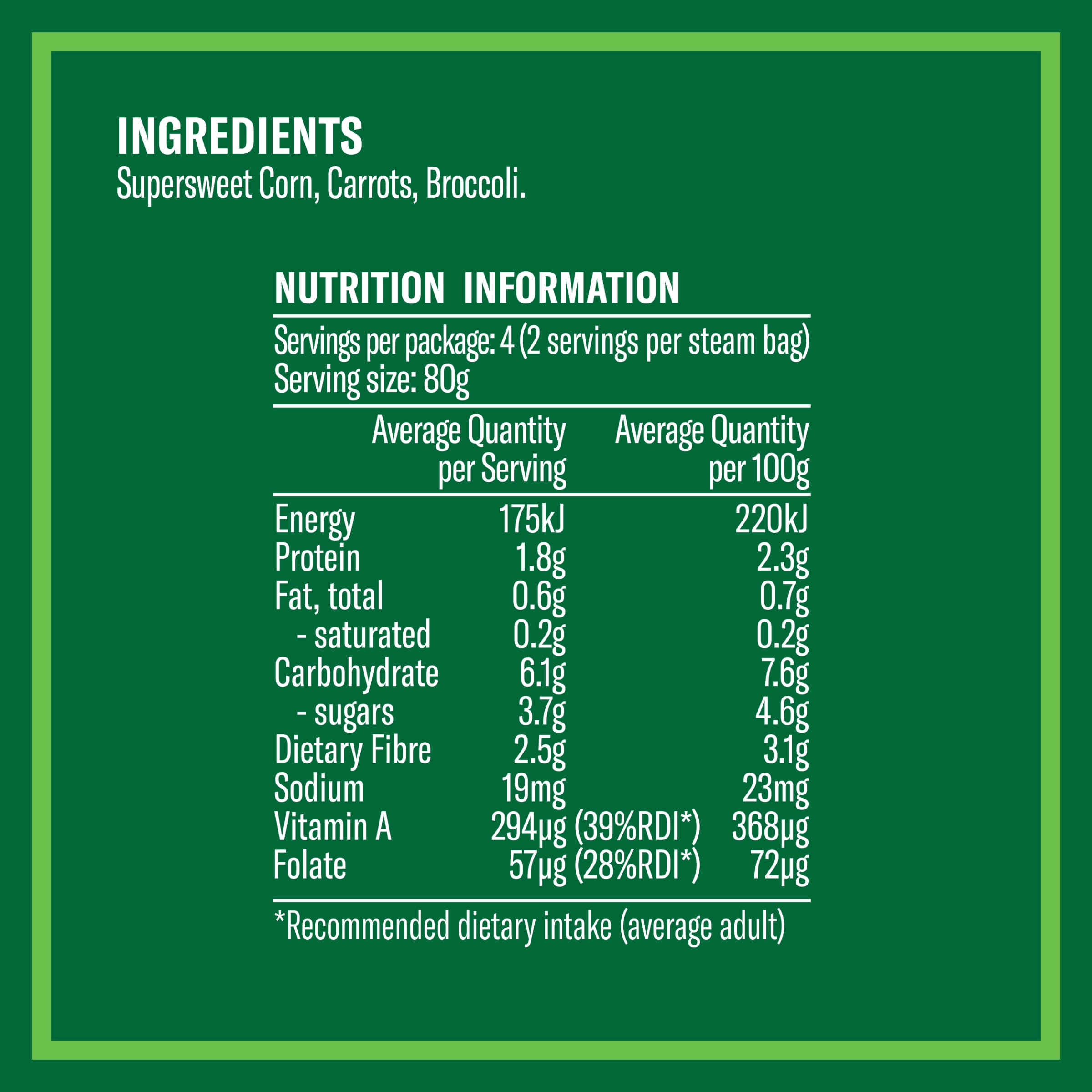 Nutrition info for this product.