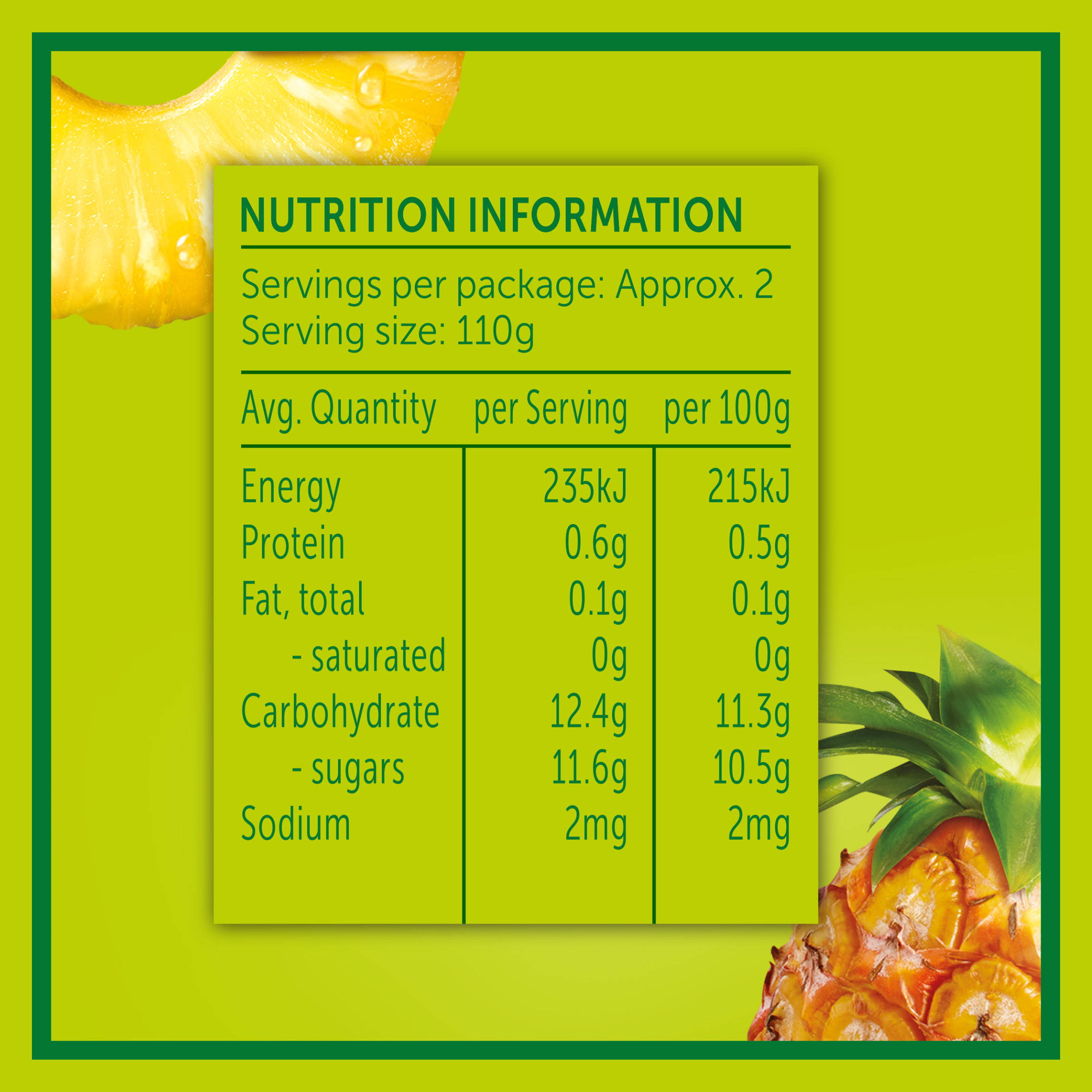 Nutrition info for this product.