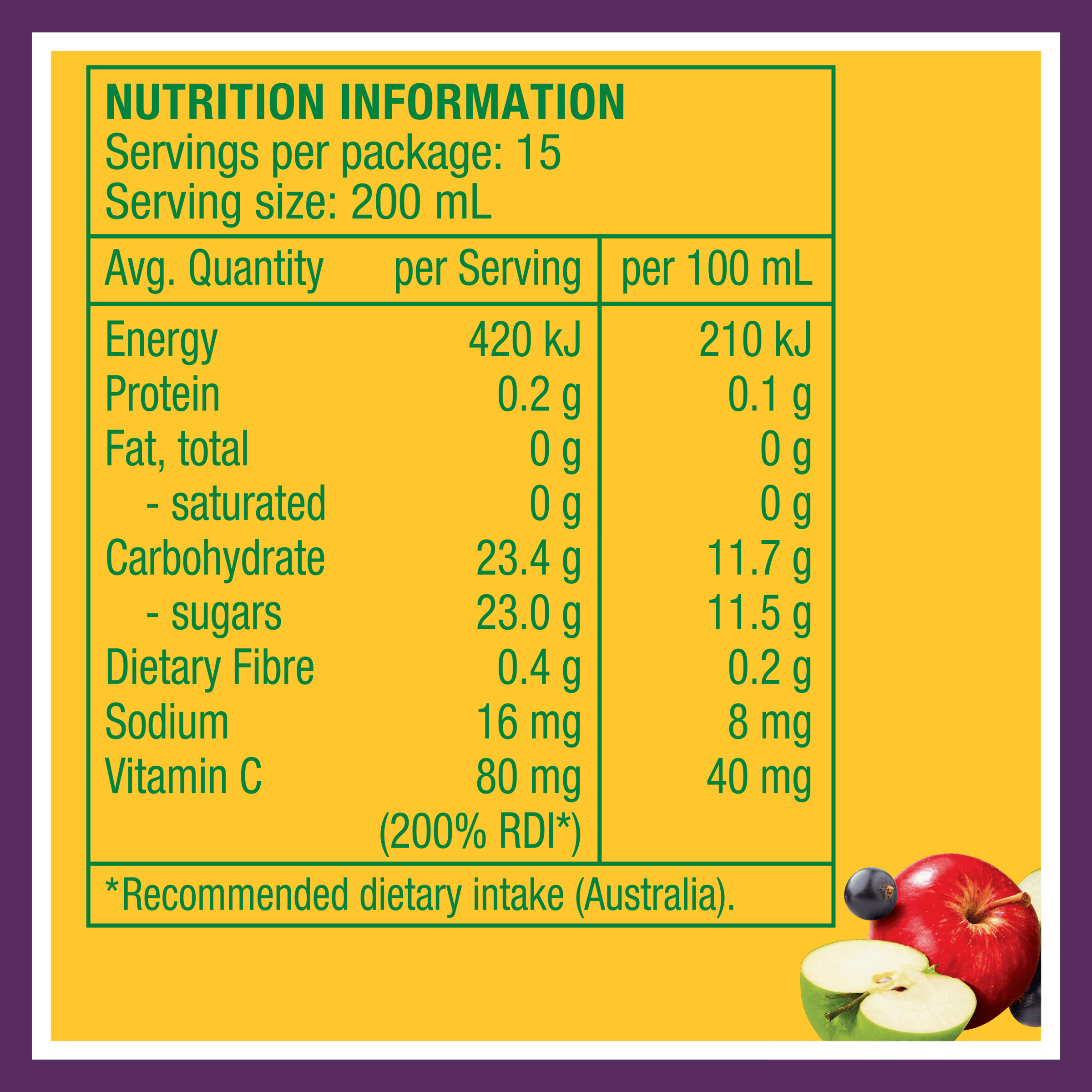Nutrition info for this product.