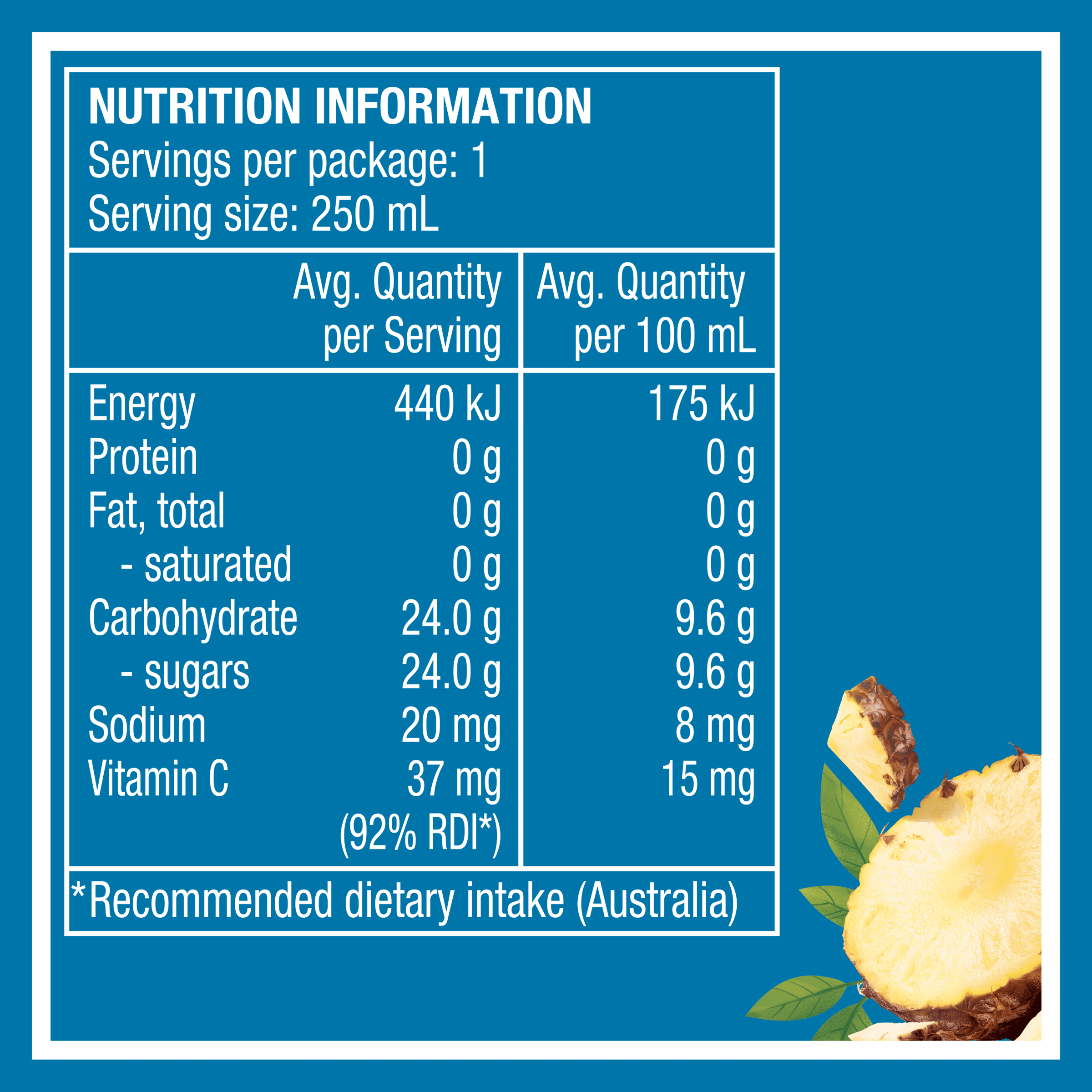 Nutrition info for this product.