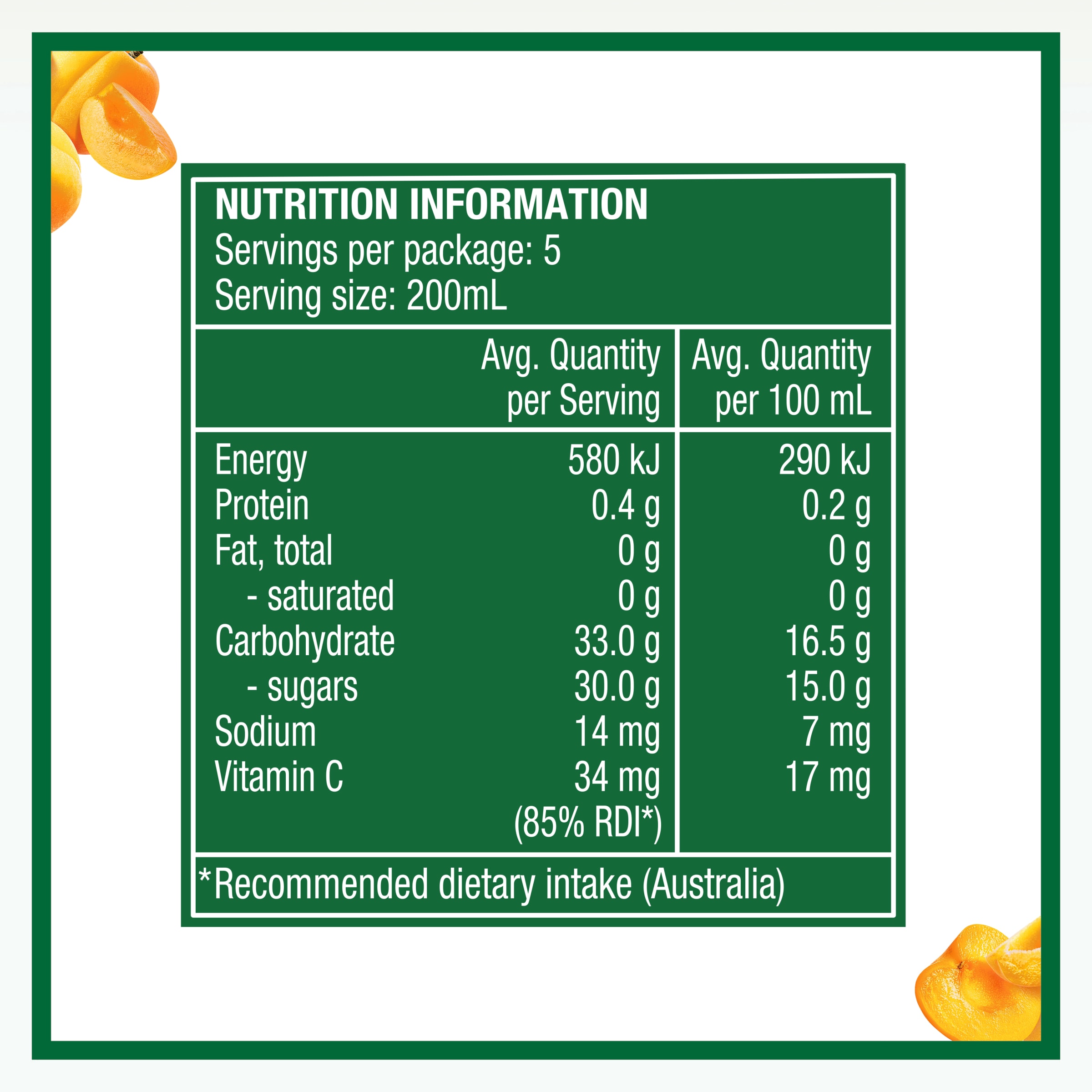 Nutrition info for this product.