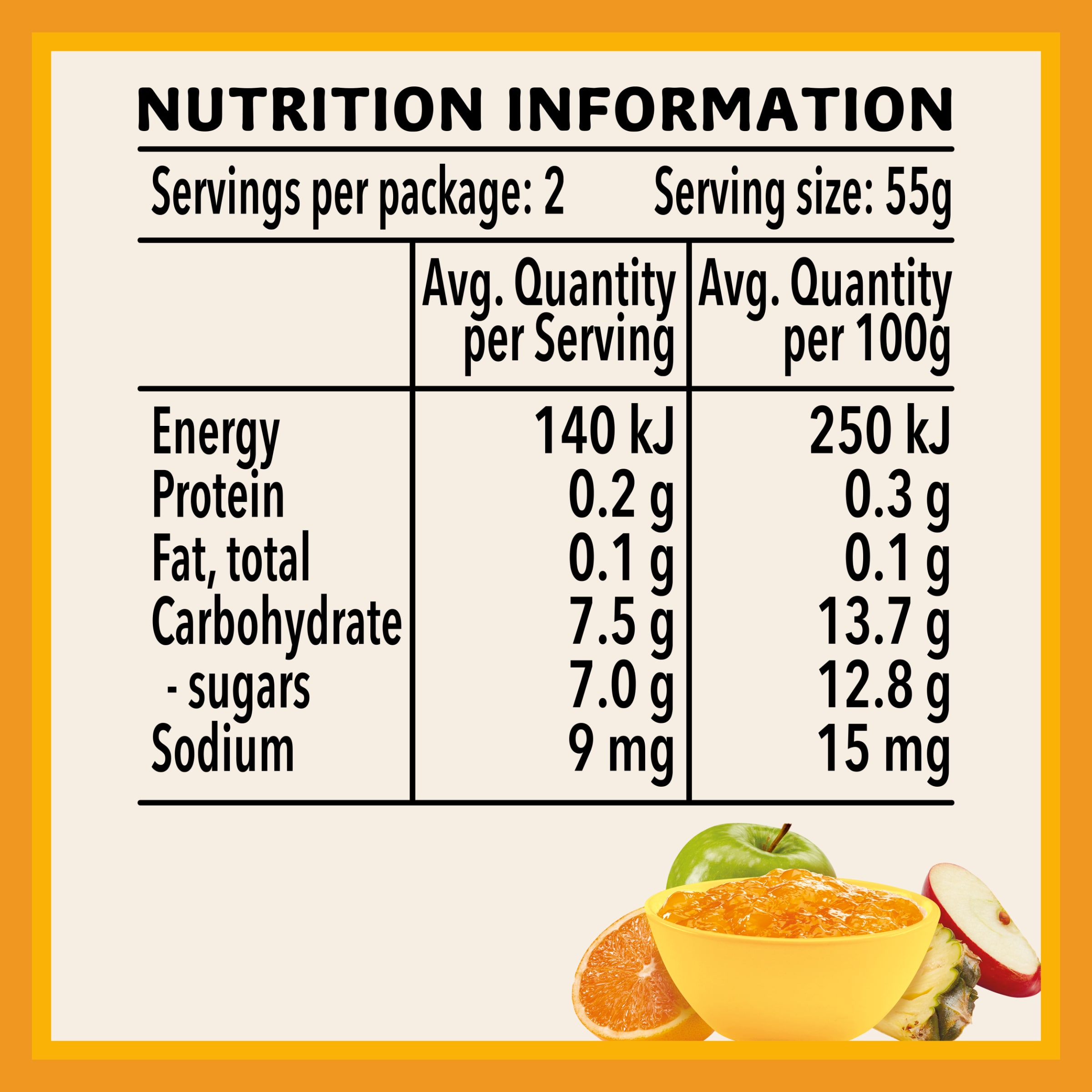 Nutrition info for this product.