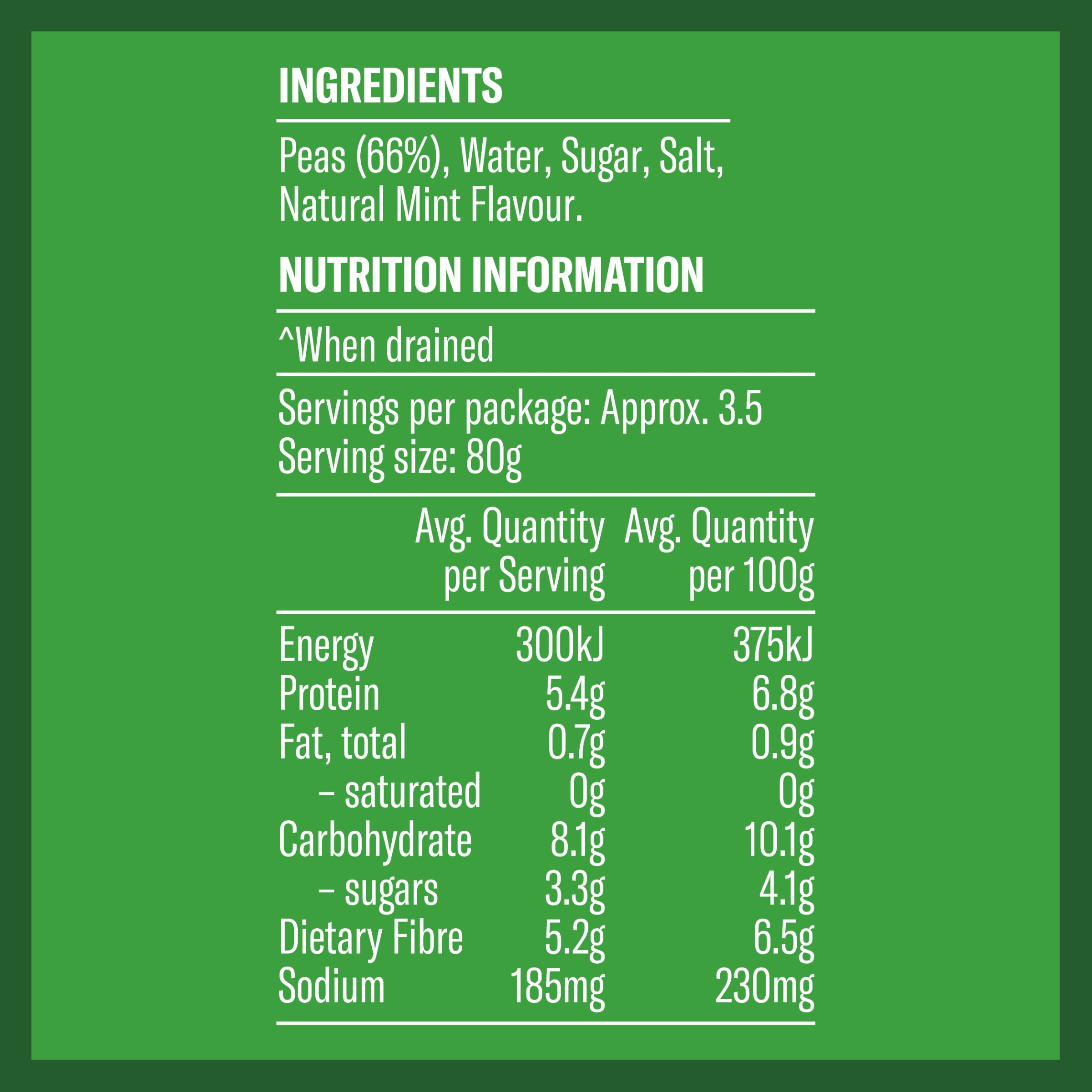 Nutrition info for this product.