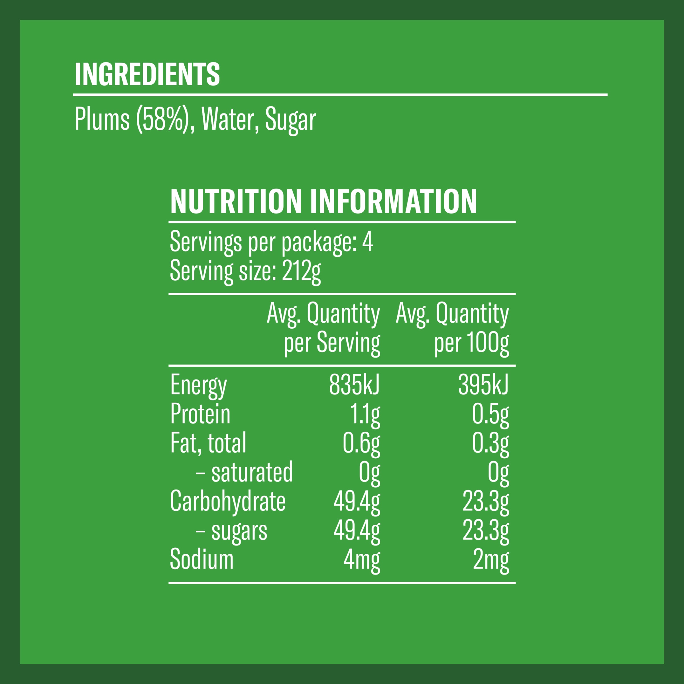 Nutrition info for this product.