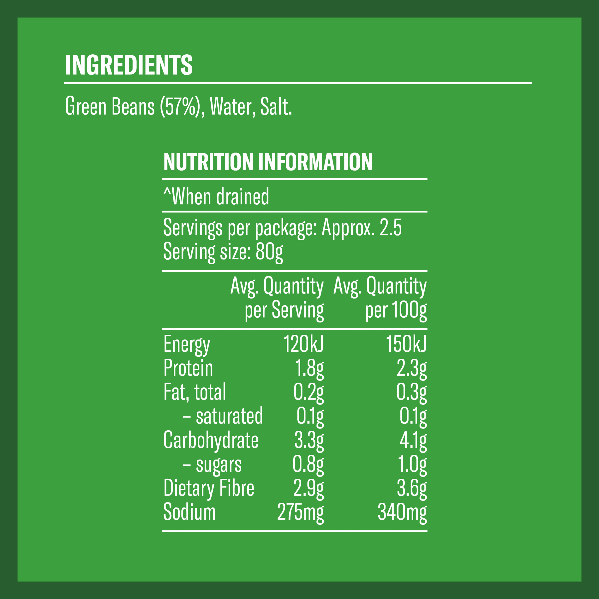 Nutrition info for this product.