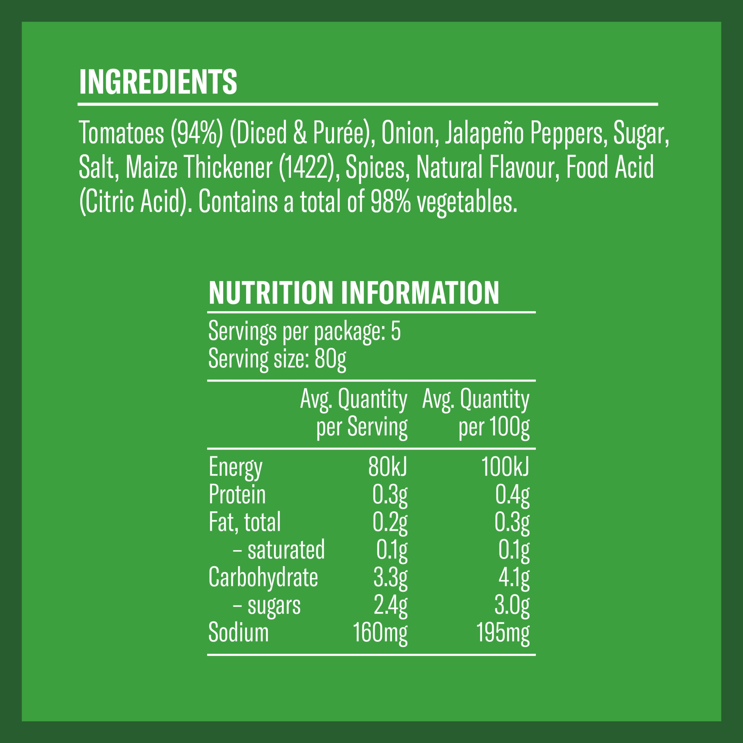 Nutrition info for this product.