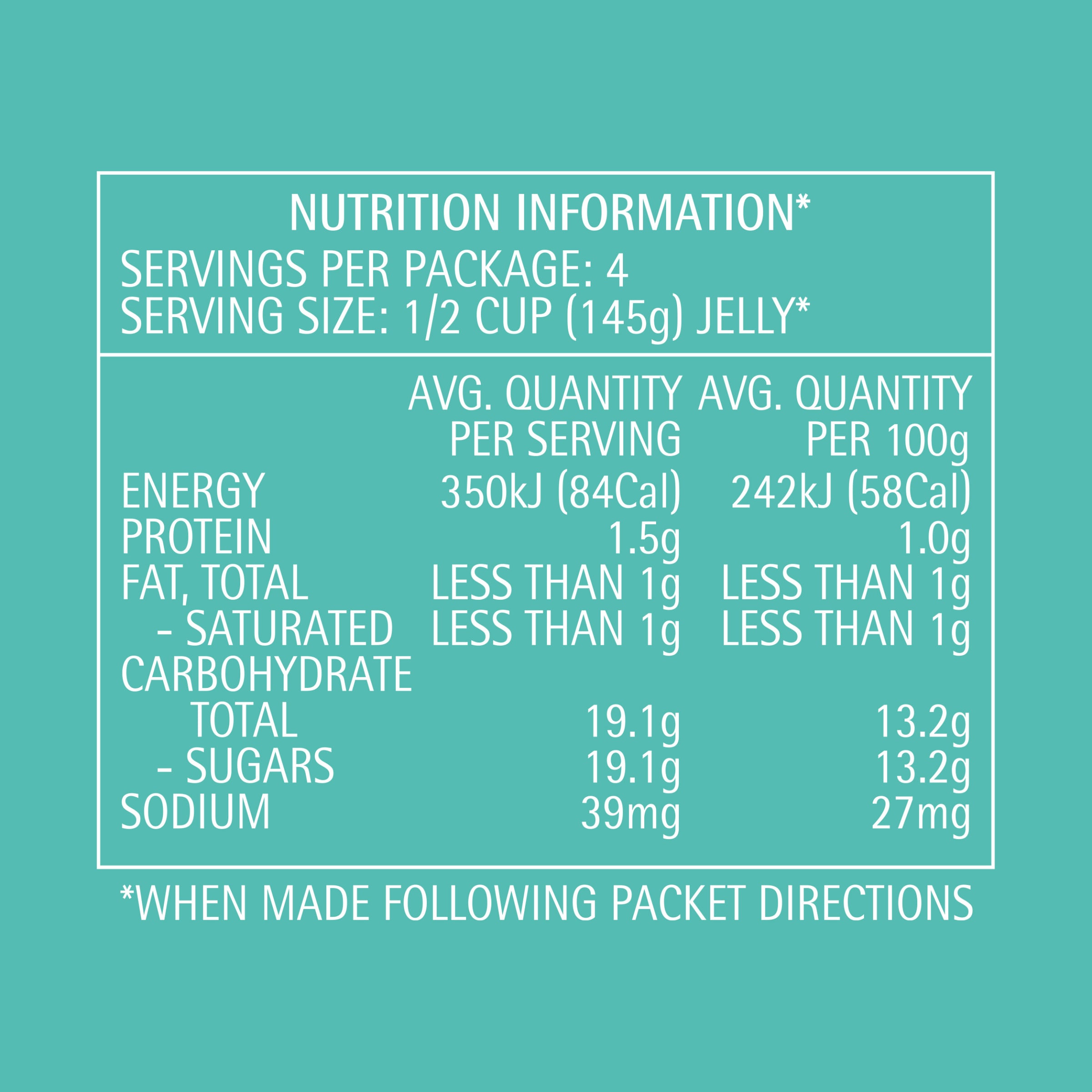 Nutrition info for this product.