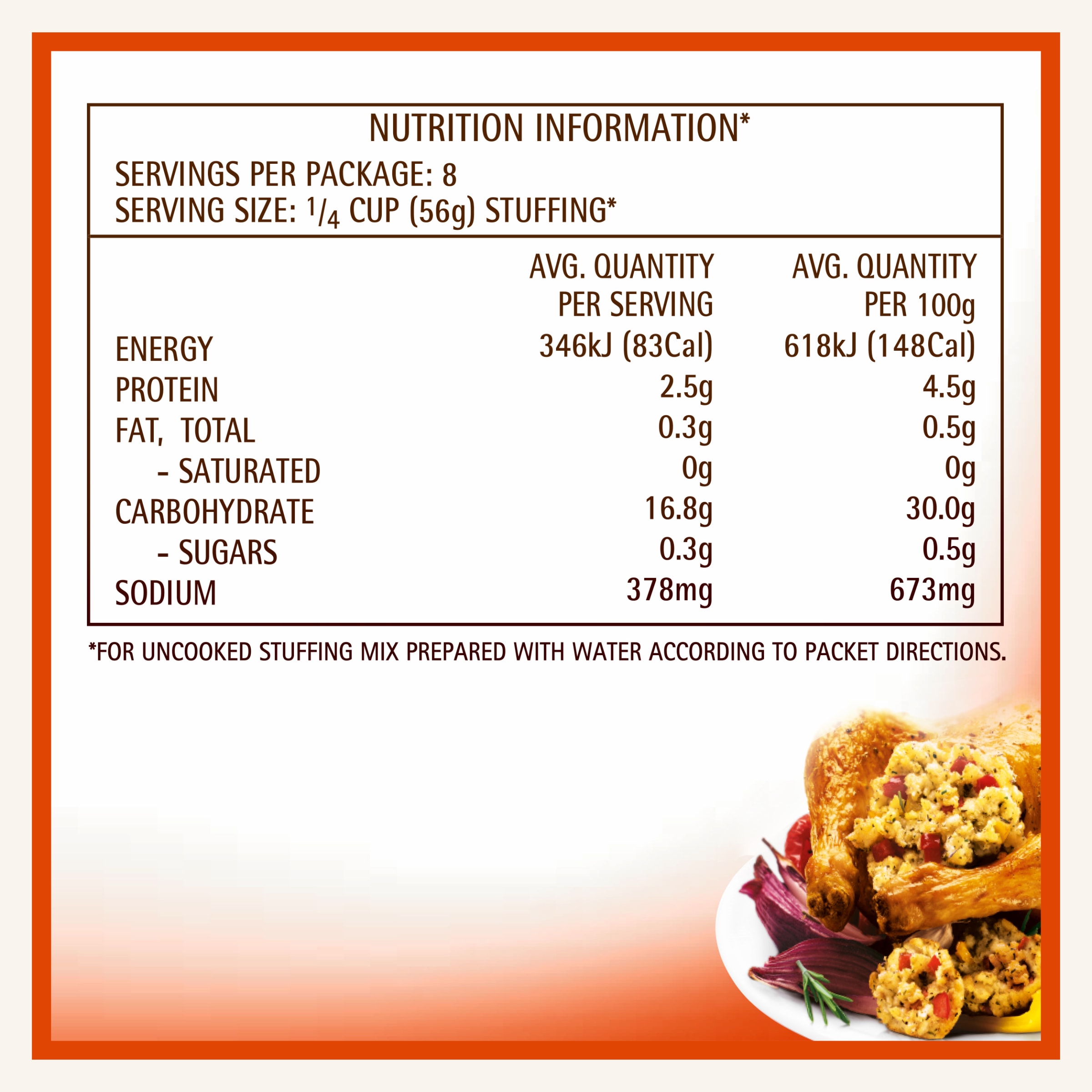 Nutrition info for this product.