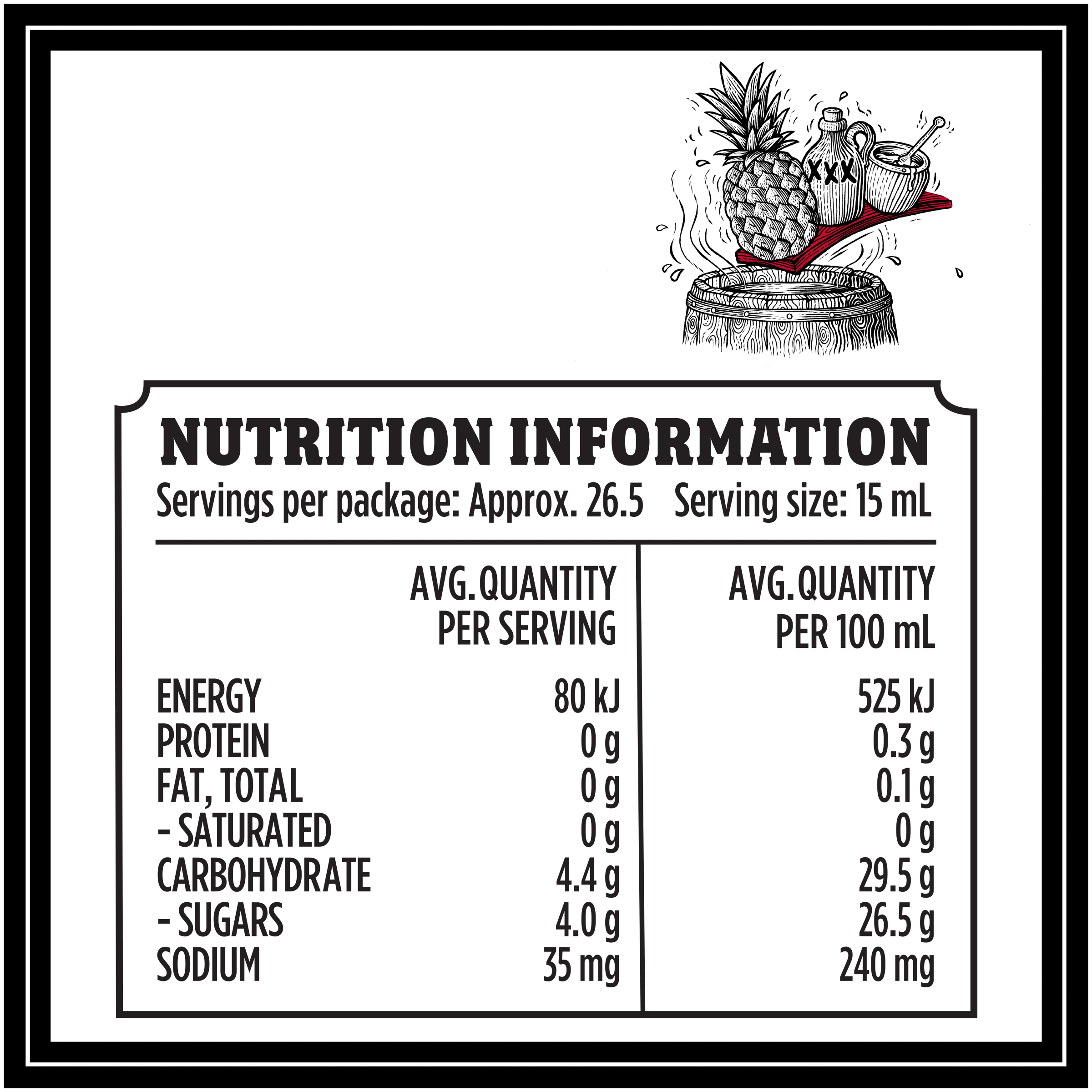 Nutrition info for this product.