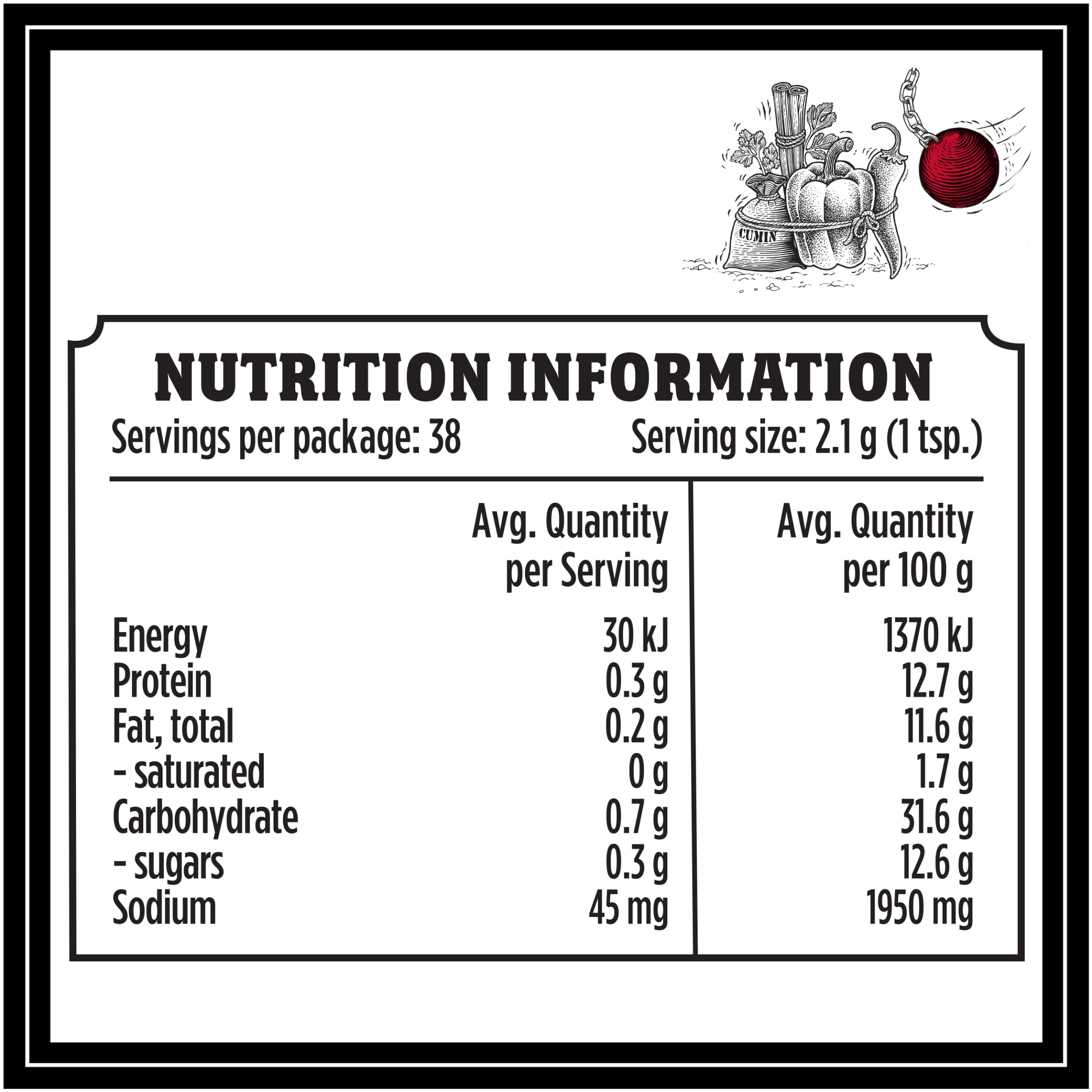 Nutrition info for this product.