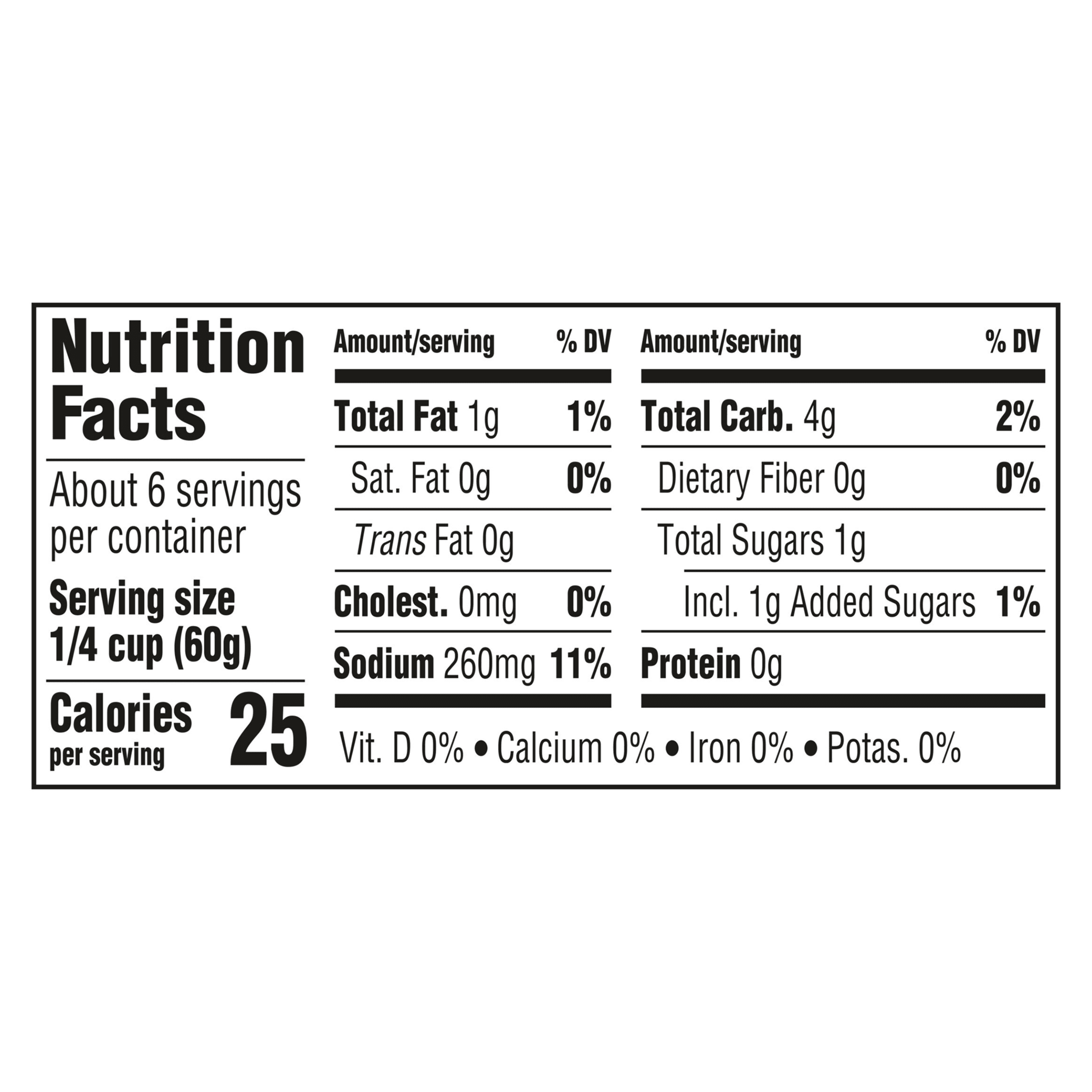Nutrition info for this product.