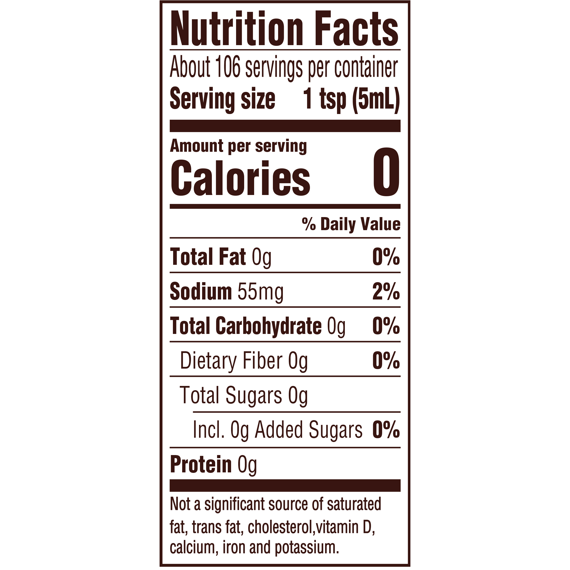 Nutrition info for this product.