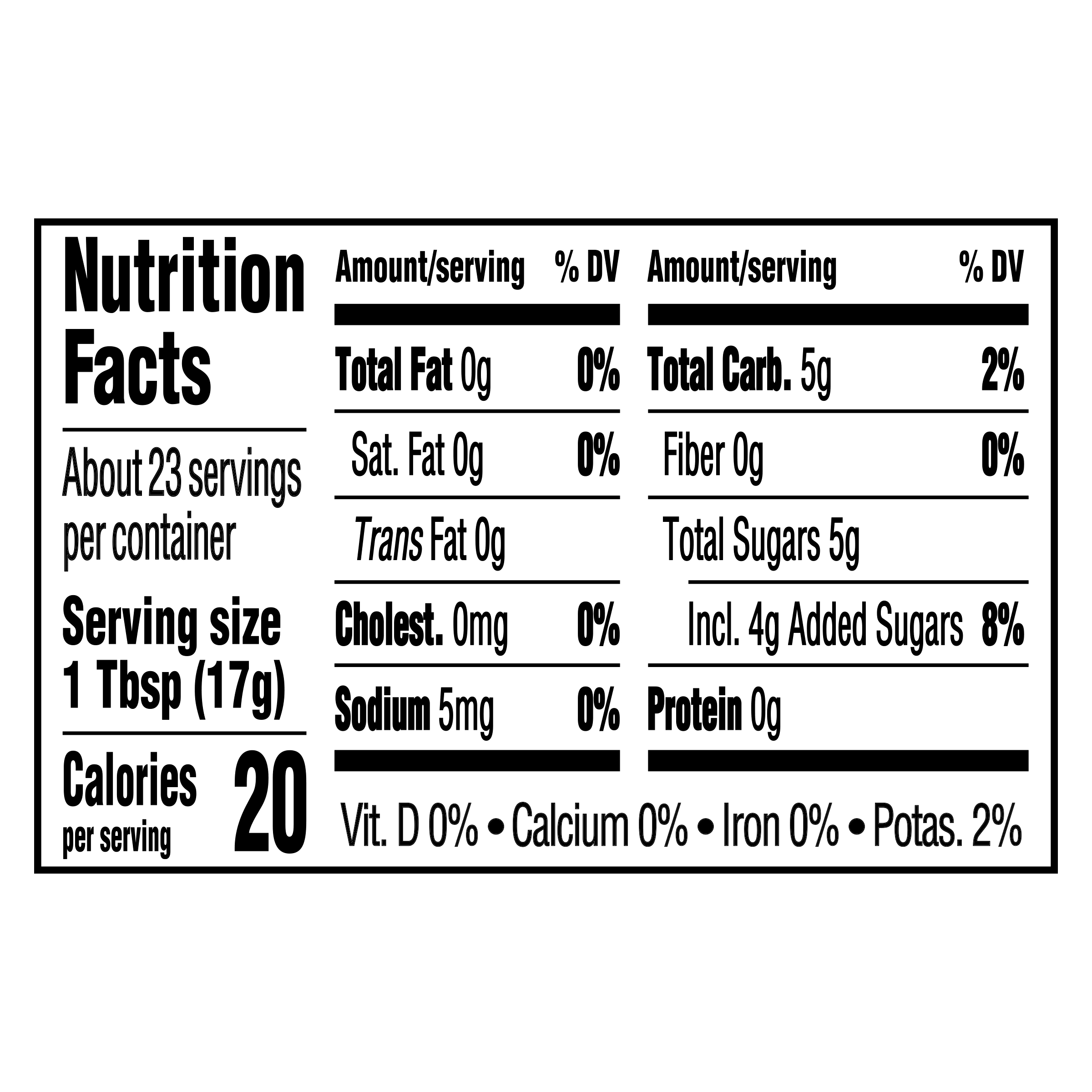 Nutrition info for this product.