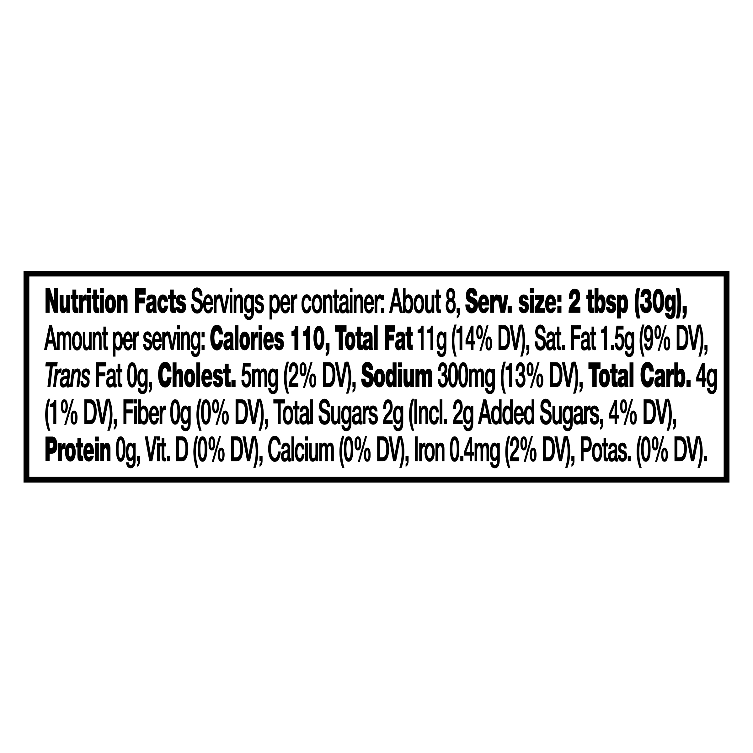Nutrition info for this product.