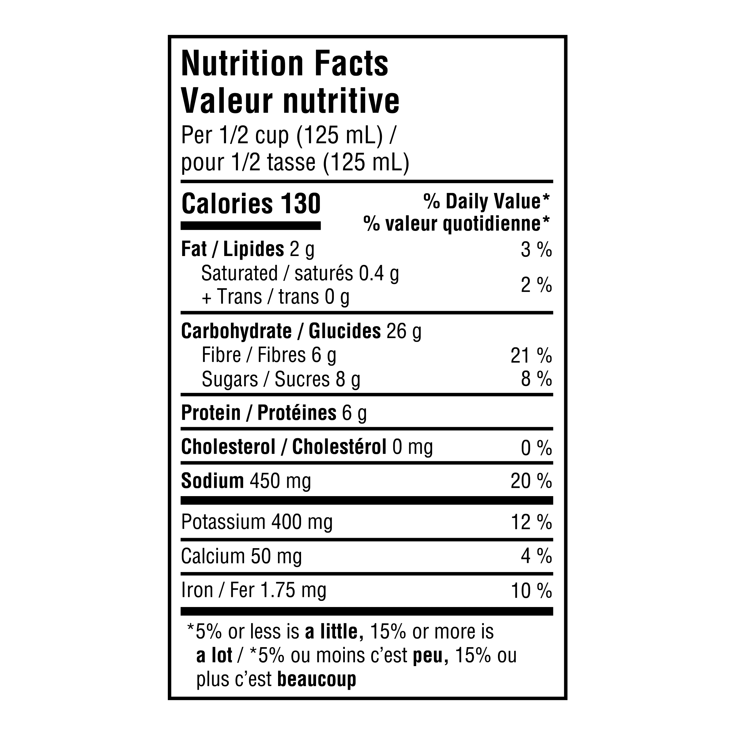 Nutrition info for this product.