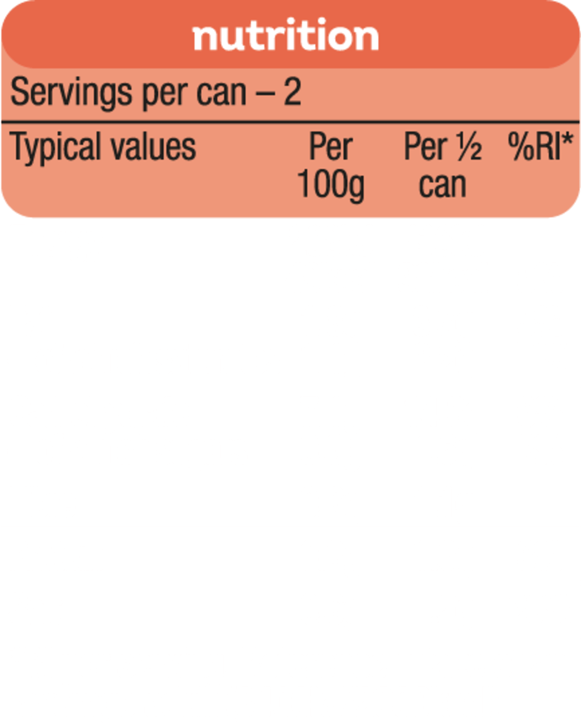 Nutrition info for this product.
